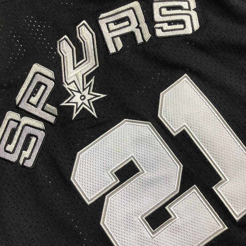 Tim Duncan Throwback San Antonio Spurs Black 21 MN