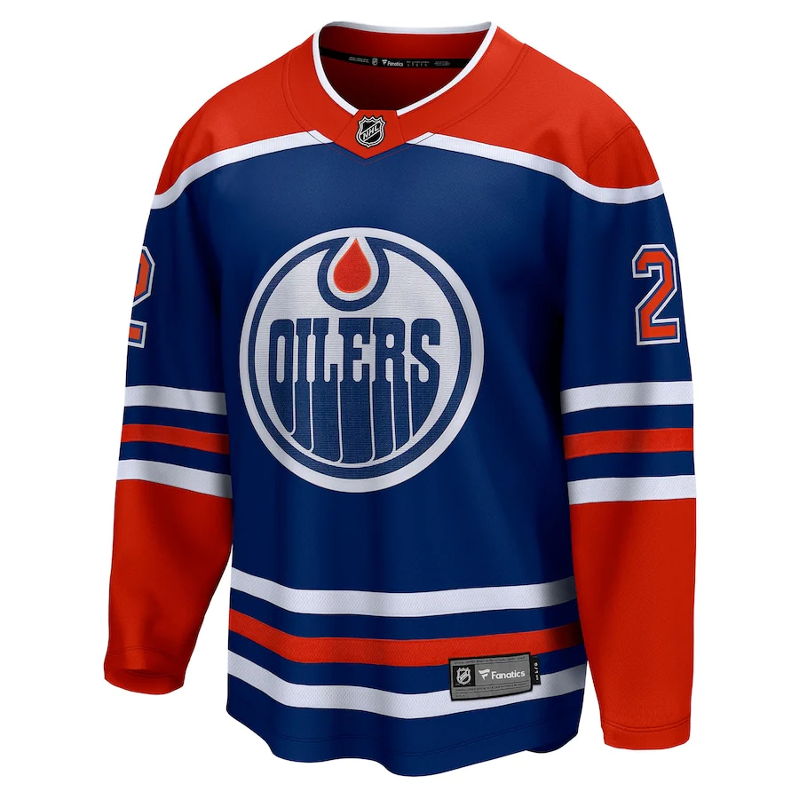 Evan Bouchard Edmonton Oilers   Home Breakaway  Jersey - Royal