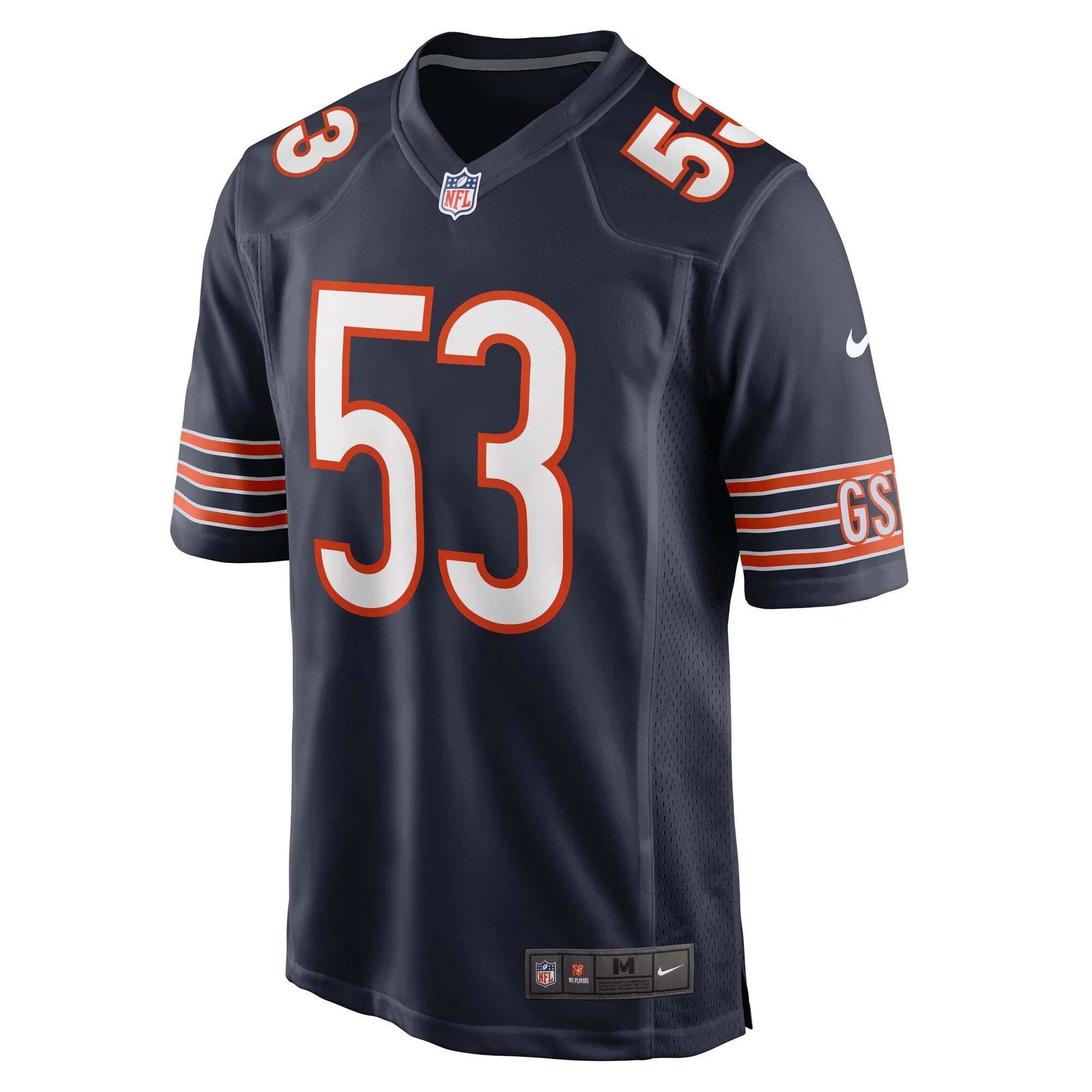 TJ Edwards Chicago Bears Nike Game   Jersey - Navy