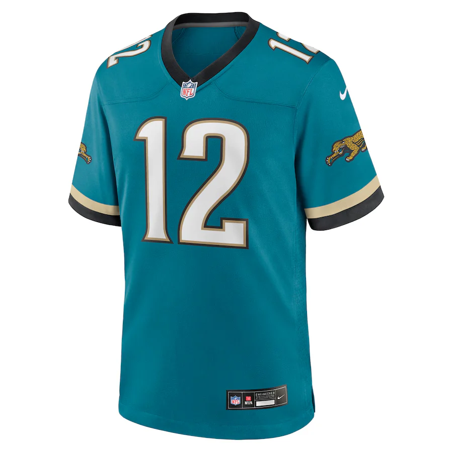 Men's Jacksonville Jaguars Travis Hunter Nike Teal 2025 NFL active First Round Pick 2nd Alternate Game Jersey
