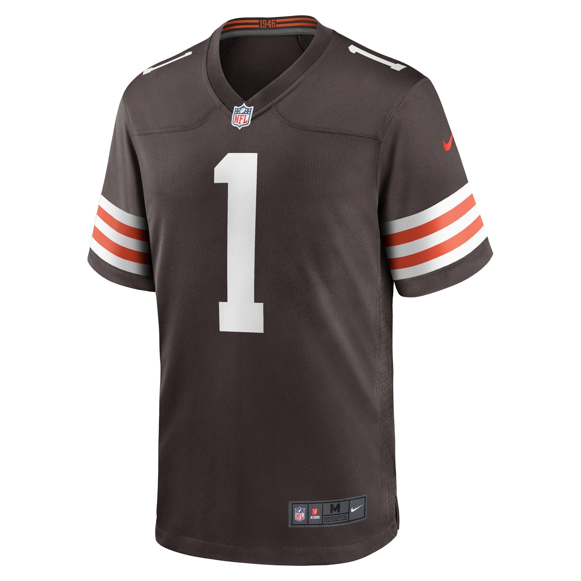 Number 1 Groom Cleveland Browns Nike Game Jersey - Brown