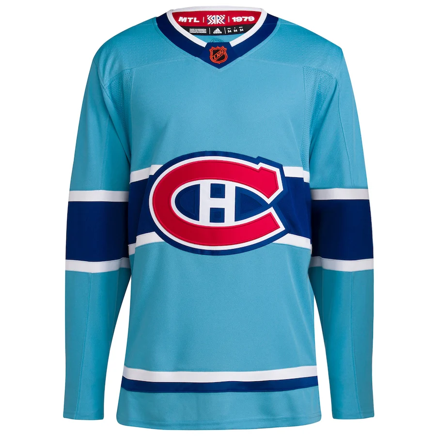 Montreal Canadiens   Reverse Retro 2.0   Blank Jersey - Light Blue