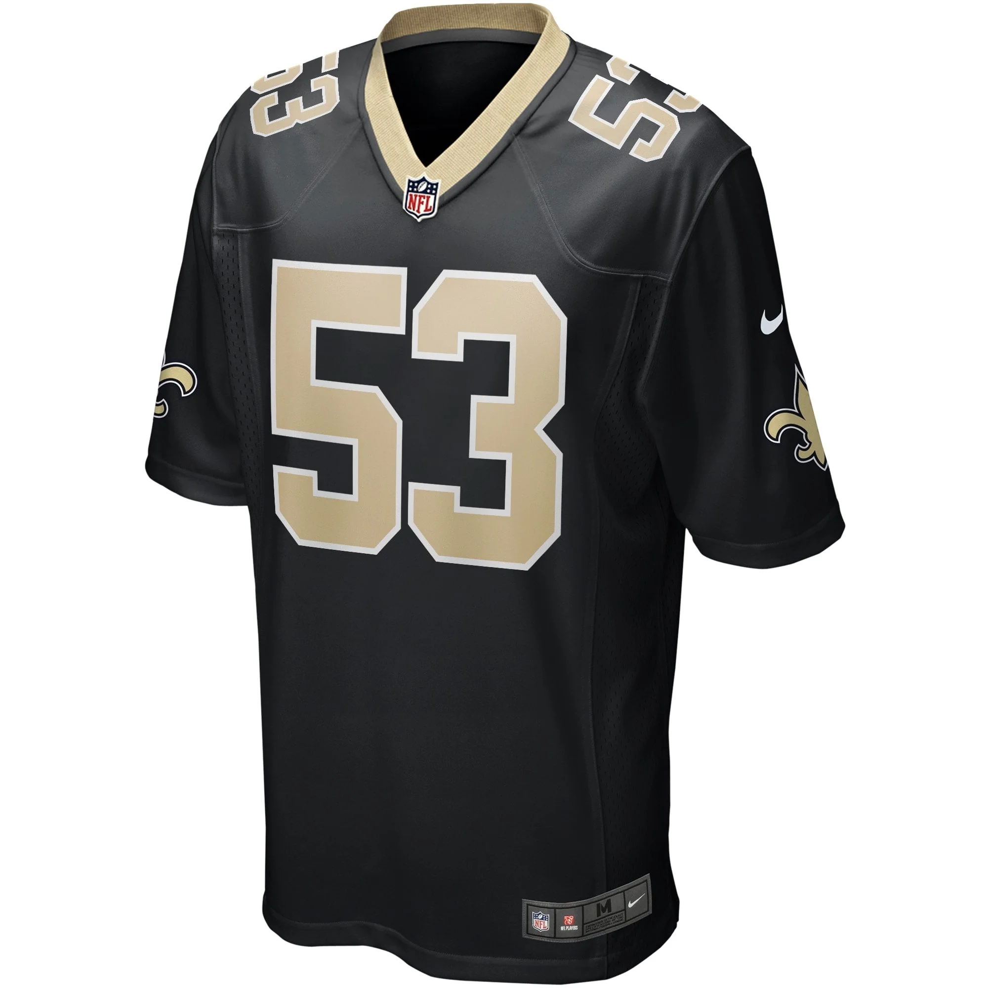 Zack Baun New Orleans Saints Nike Game   Jersey - Black