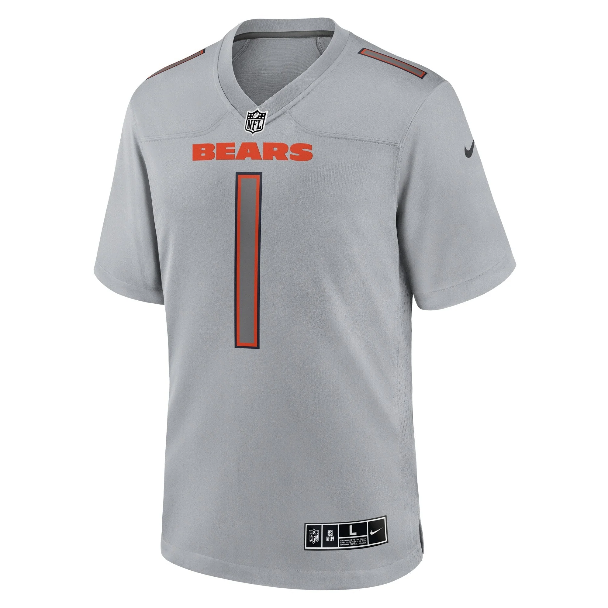 Justin Fields Chicago Bears Nike Atmosphere Fashion Game Jersey - Gray