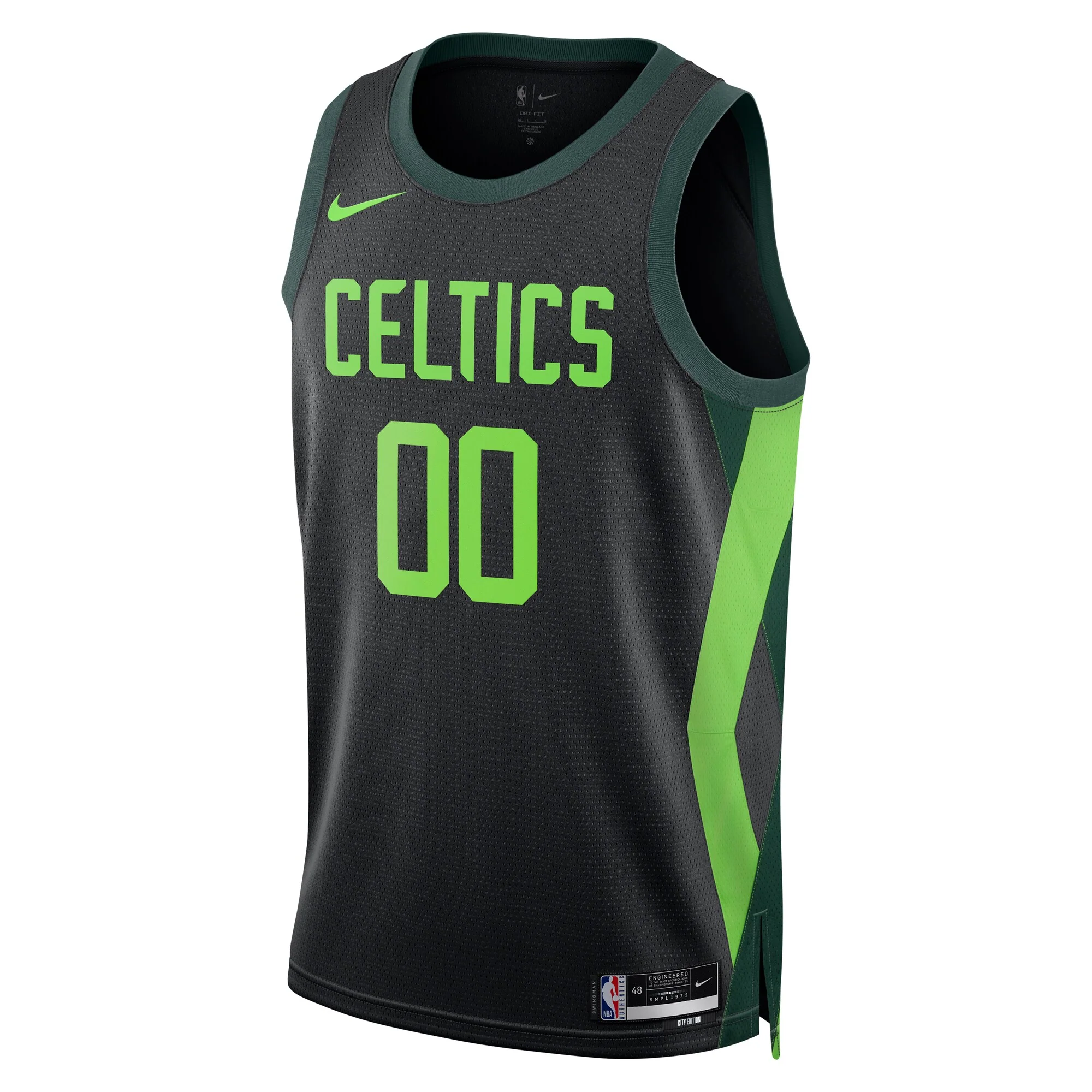 Unisex Boston Celtics Black 2024/25 Custom Swingman Jersey - City Edition