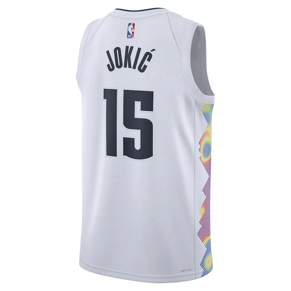 Unisex Denver Nuggets Nikola Jokic  White 2024/25 Swingman Jersey - City Edition