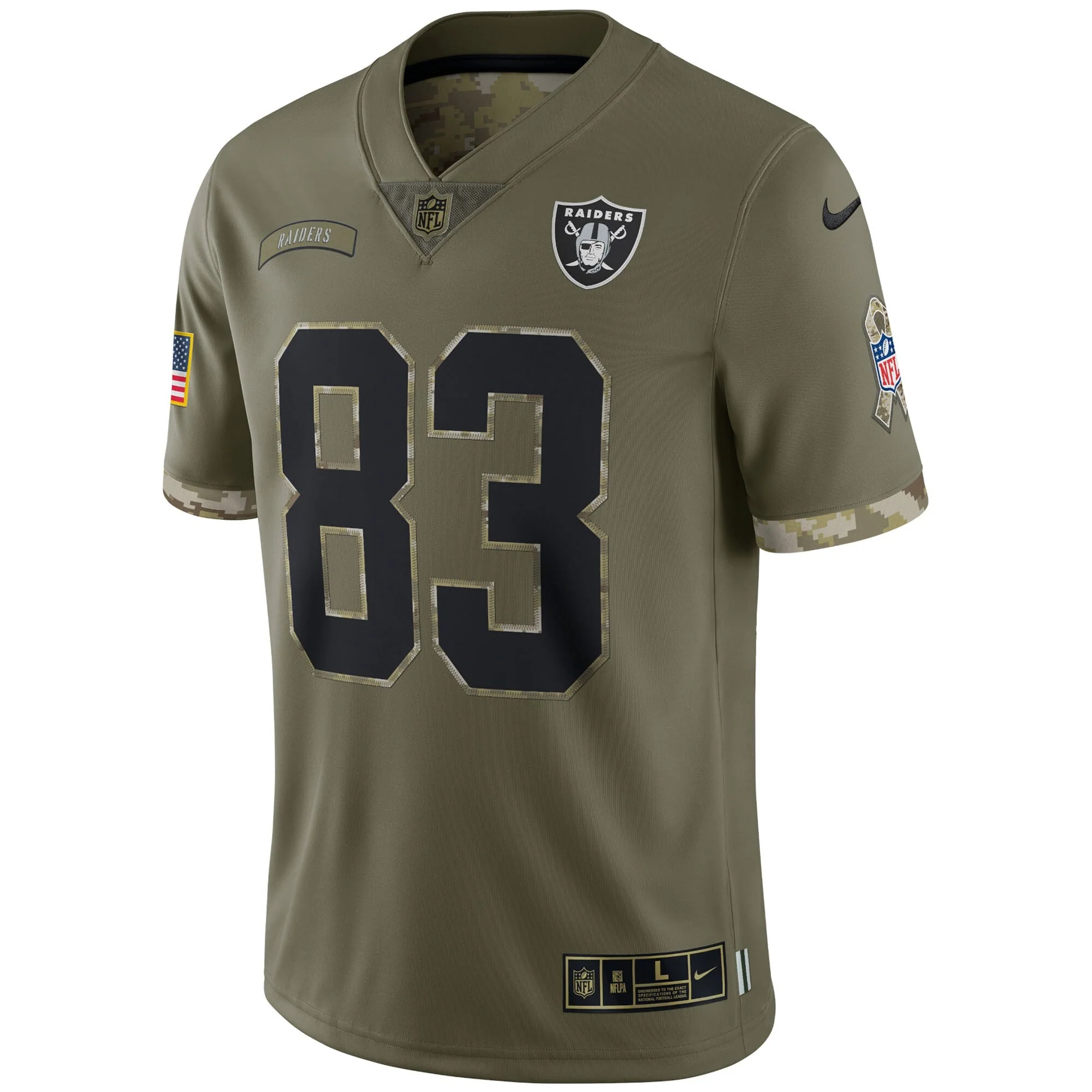 Darren Waller Las Vegas Raiders Nike Salute To Service Limited Jersey - Olive