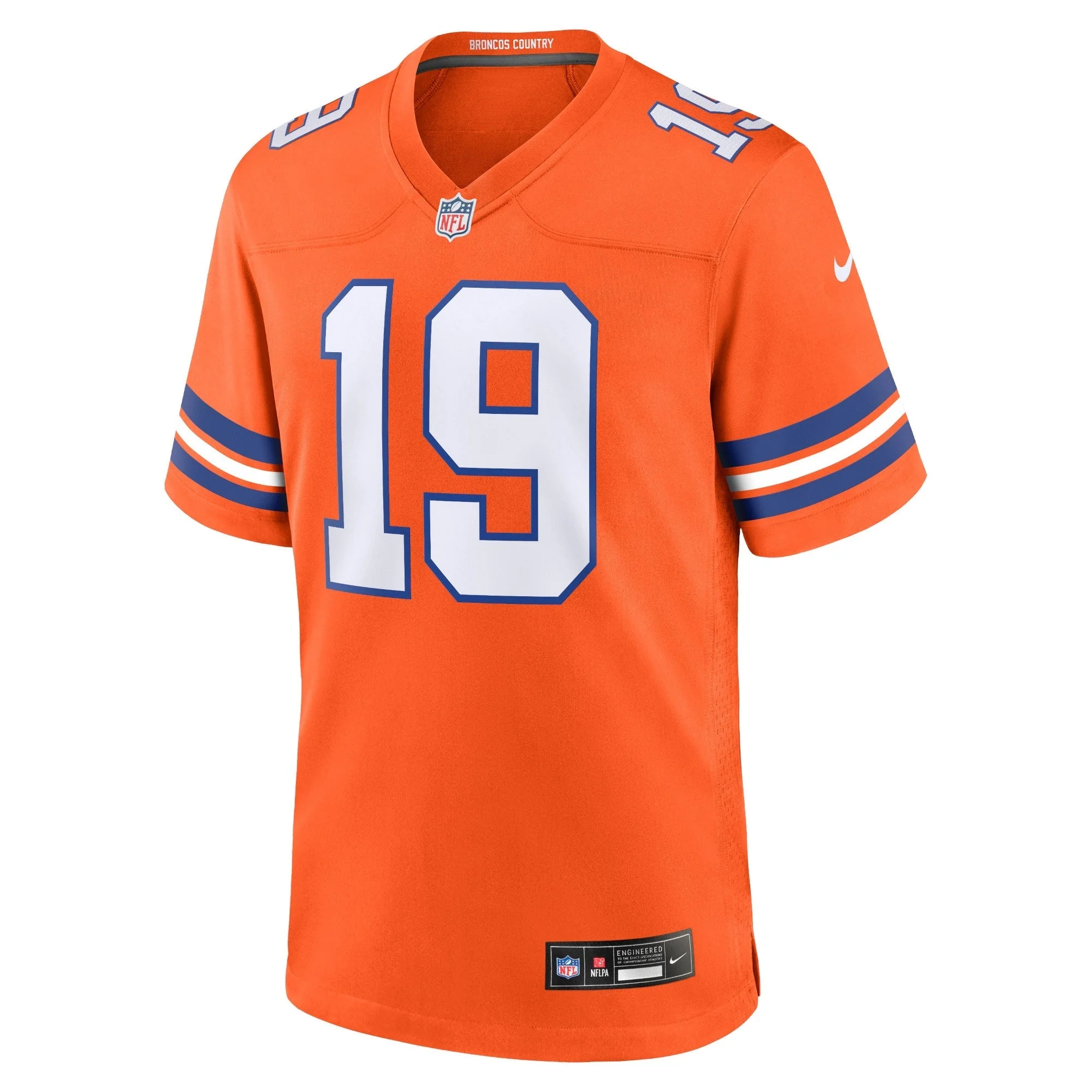 Marvin Mims Jr Denver Broncos Nike Mile High Collection 1977 Throwback   Game Jersey - Orange
