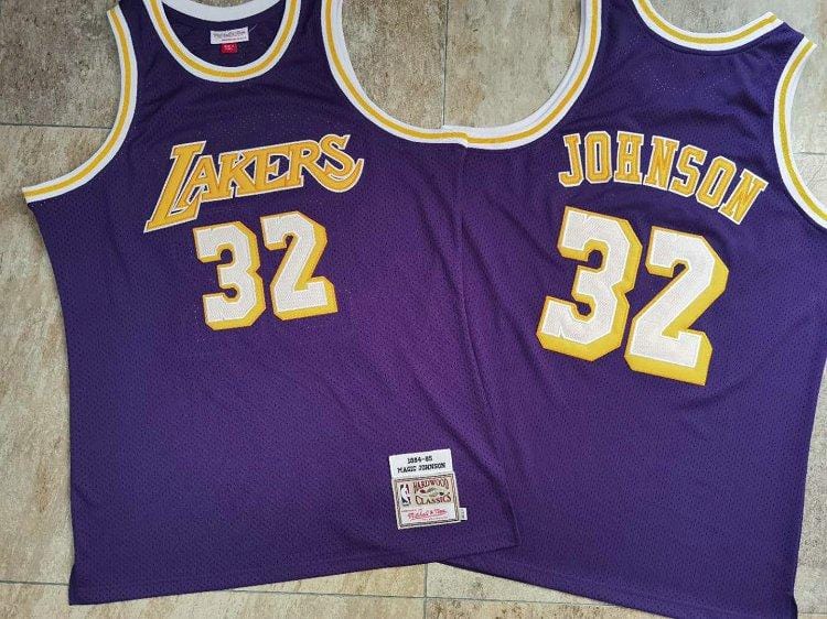 Magic Johnson Los Angeles Lakers Throwback Jersey