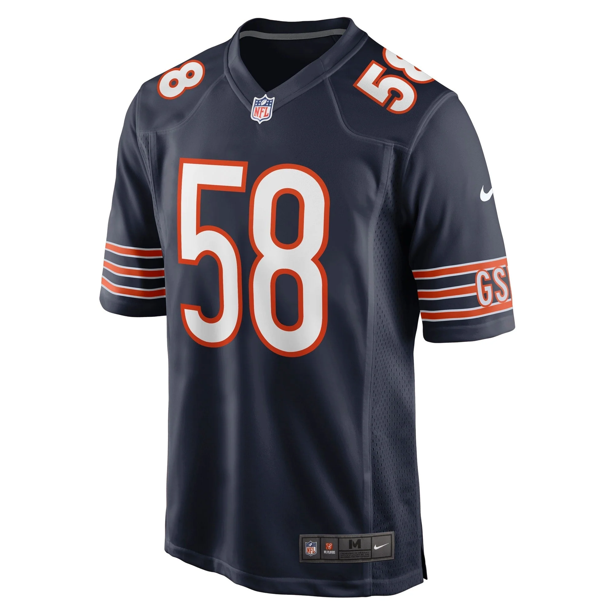 Darnell Wright Chicago Bears Nike 2023 NFL active First Round Pick Game Jersey - Navy