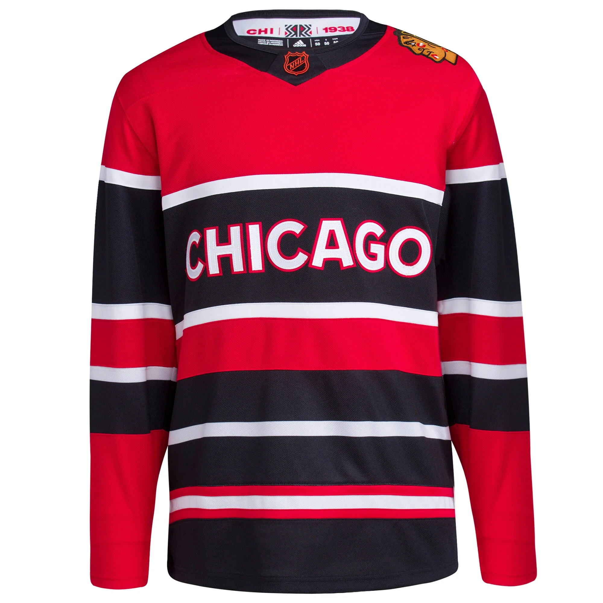 Chicago Blackhawks   Reverse Retro 2.0   Blank Jersey - Red