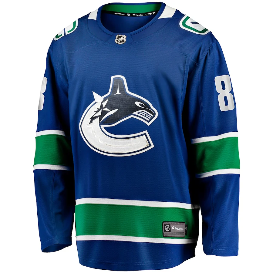 Men's Vancouver Canucks Nils Hoglander Fanatics Blue Home Premier Breakaway Player Jersey