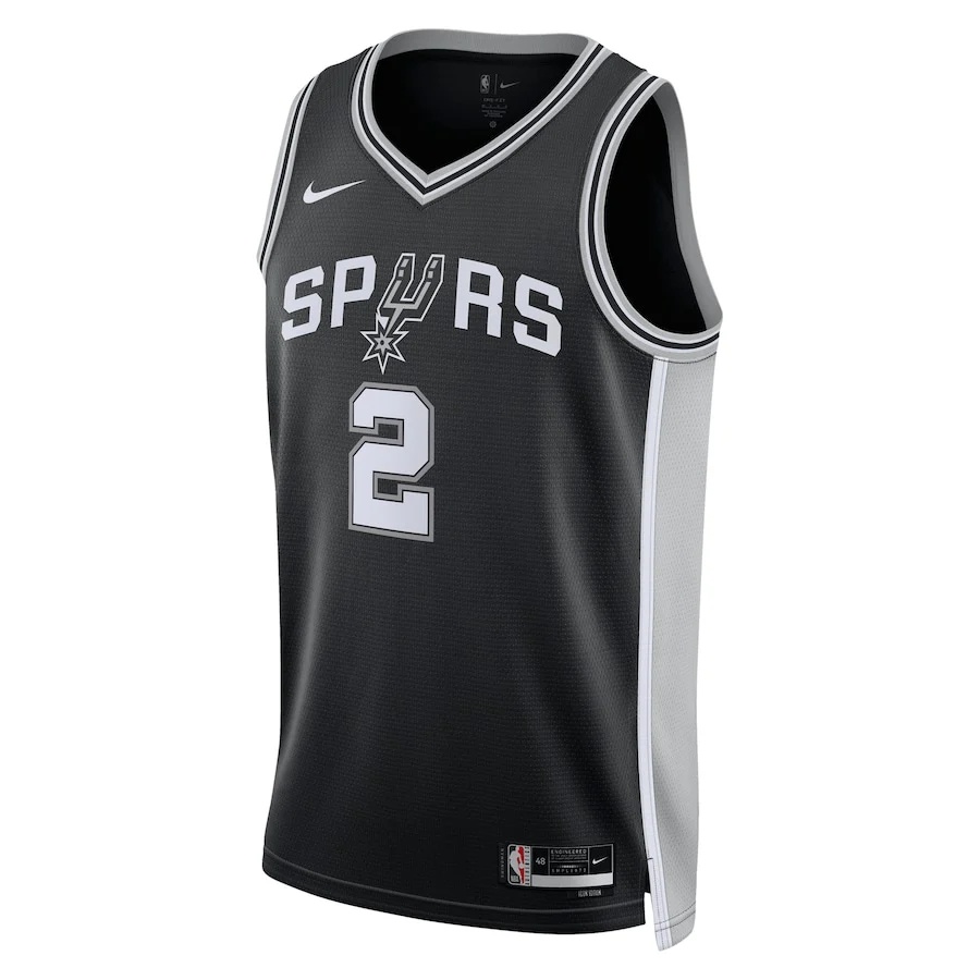 Unisex San Antonio Spurs Dylan Harper Nike Black 2025 NBA active First Round Pick Swingman Jersey - Icon Edition
