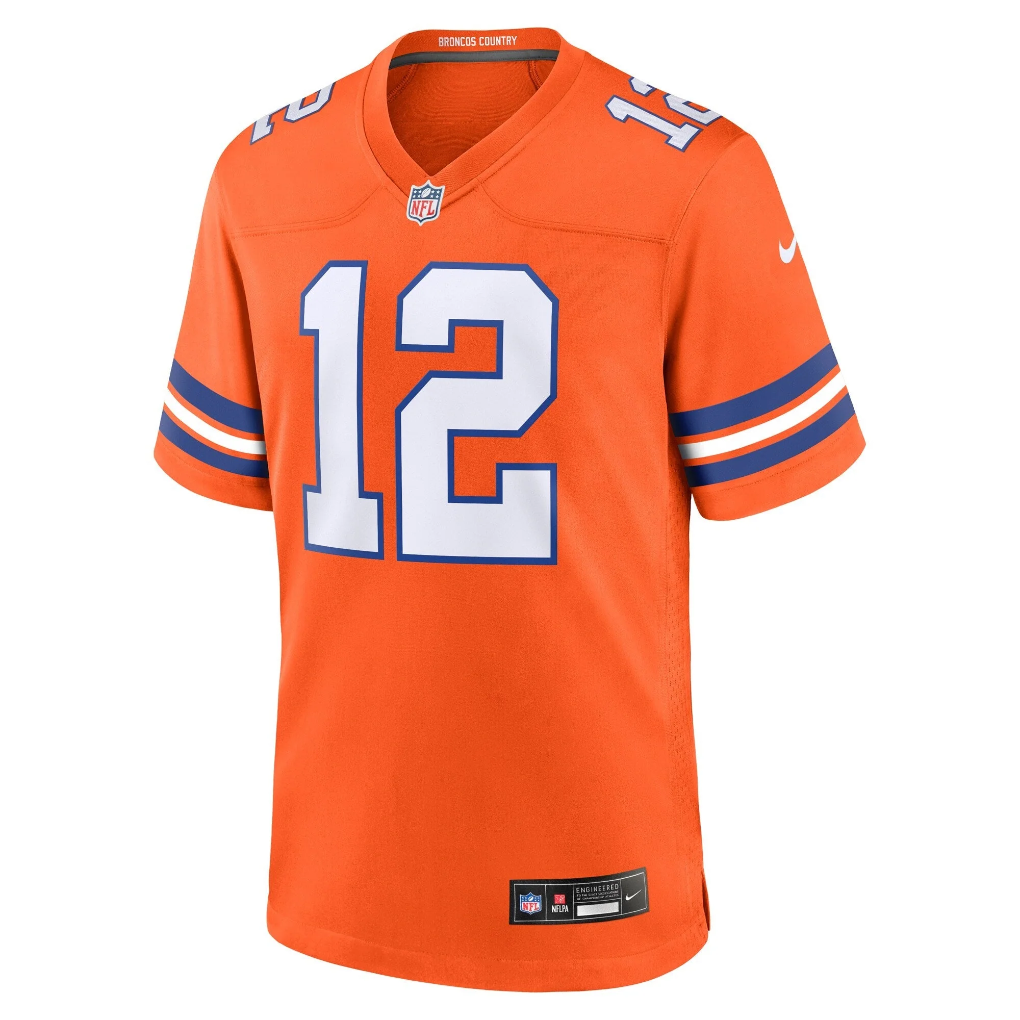 Tim Patrick Denver Broncos Nike Mile High Collection 1977 Throwback   Game Jersey - Orange