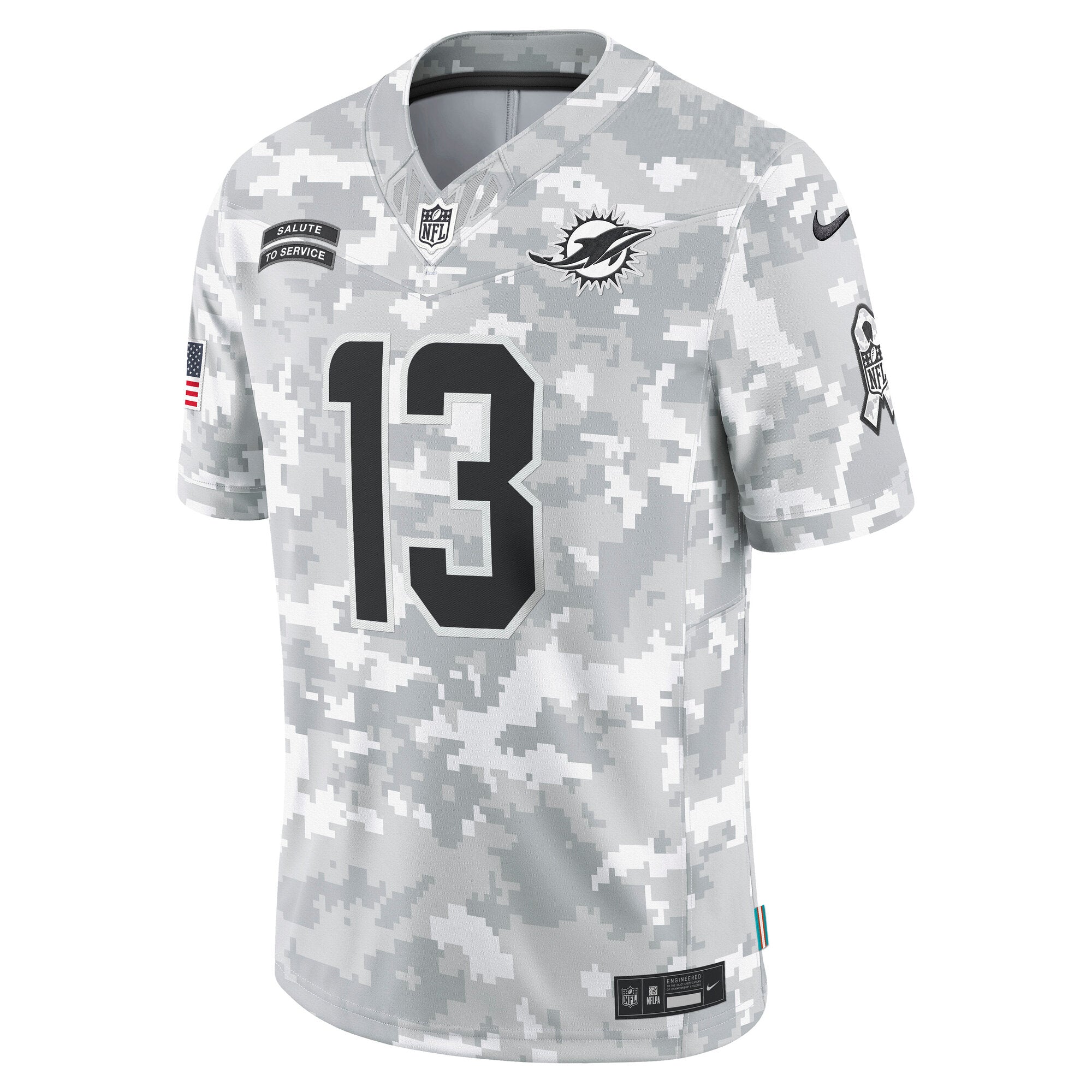Dan Marino Miami Dolphins Nike 2024 Salute to Service Retired   Limited Jersey - Arctic Camo