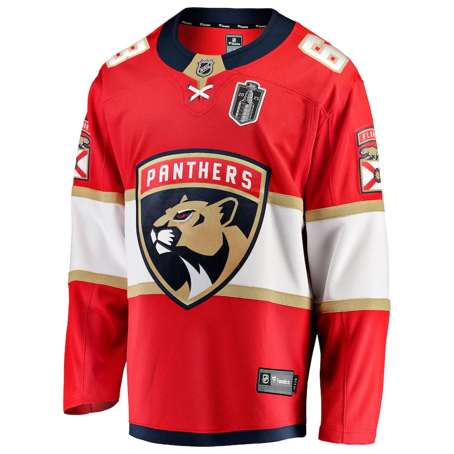 Men's Florida Panthers Brad Marchand Fanatics Red 2025 Stanley Cup Final Home Breakaway Player Jersey