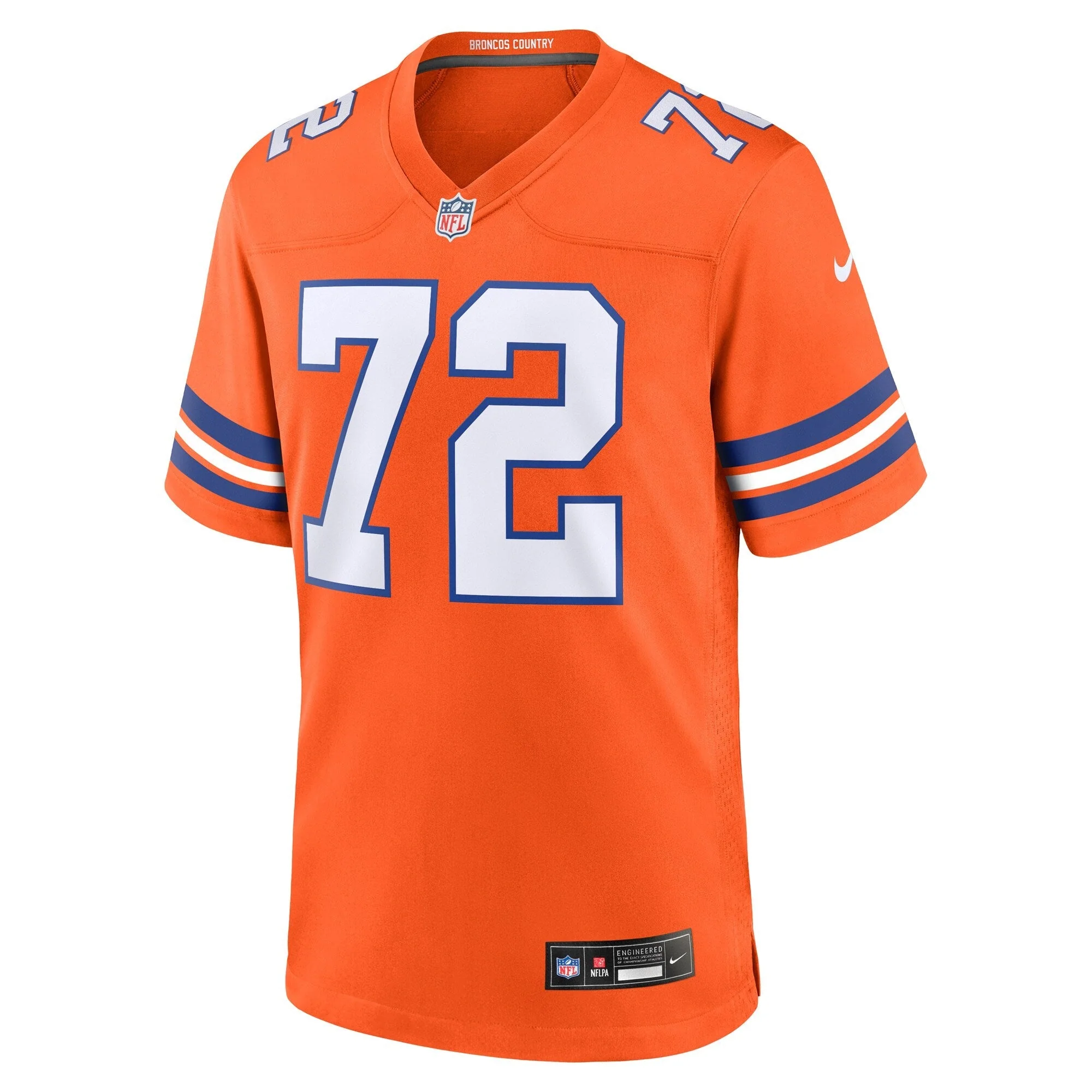 Garrett Bolles Denver Broncos Nike Mile High Collection 1977 Throwback   Game Jersey - Orange