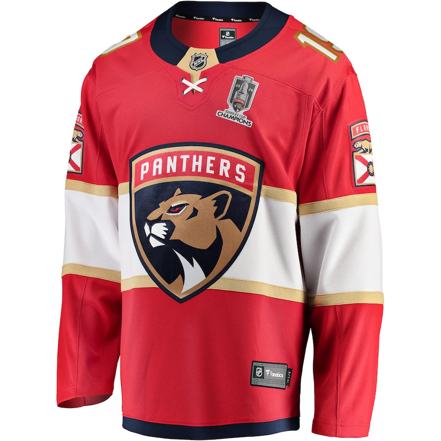 Matthew Tkachuk Florida Panthers   Home 2024 Stanley Cup Champions Breakaway  Jersey �C Red