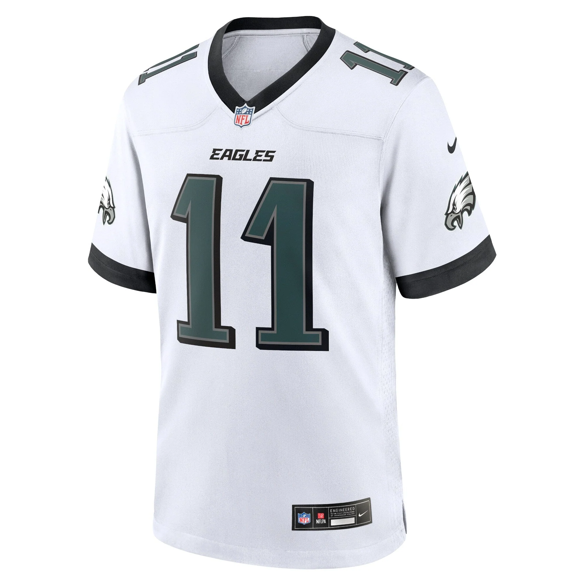 A.J. Brown Philadelphia Eagles Nike White Game Jersey - White