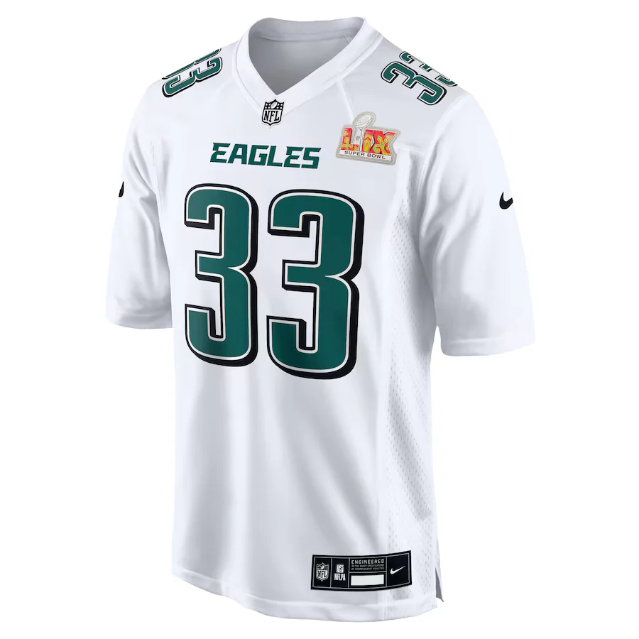 Men's Philadelphia Eagles Cooper DeJean Nike Tundra White Super Bowl LIX Fashion Game Jersey