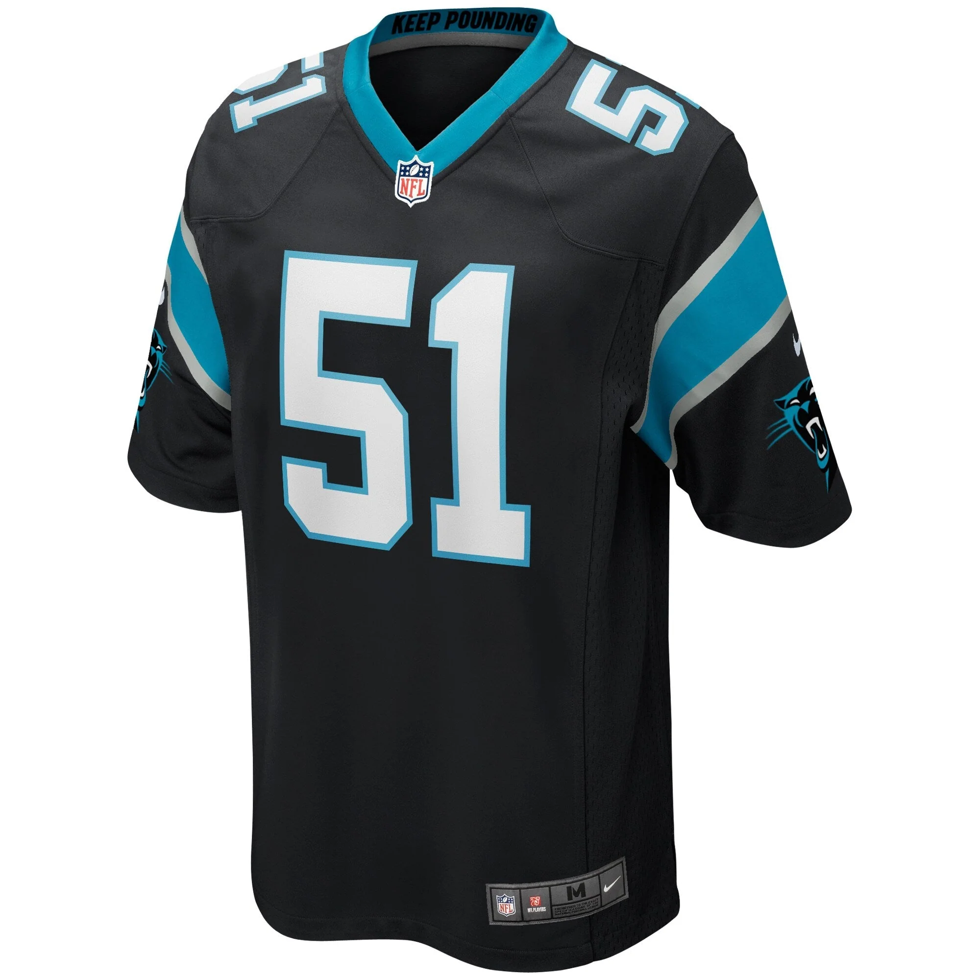 Sam Mills Carolina Panthers Nike Game Retired   Jersey - Black