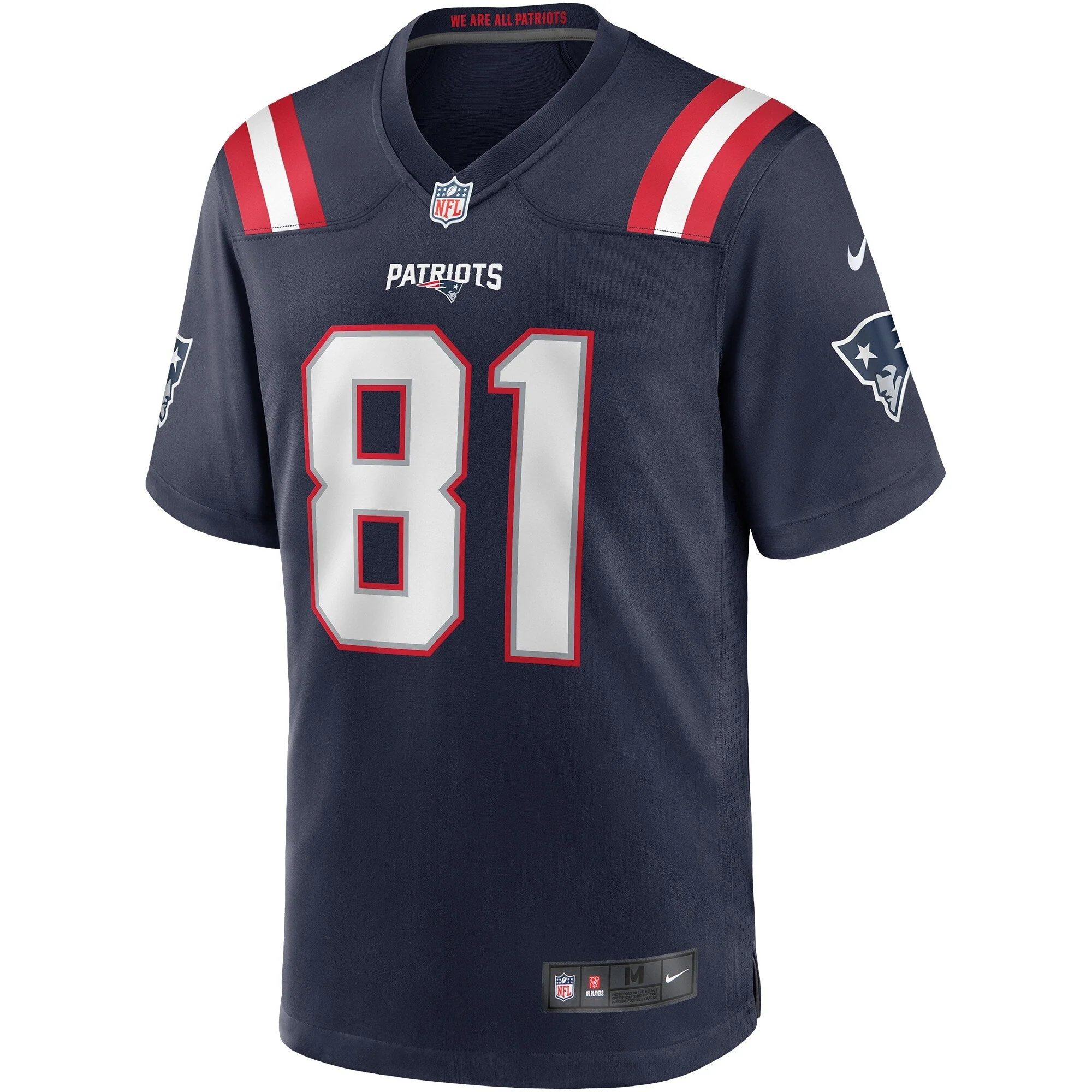 Randy Moss New England Patriots Nike Game Retired   Jersey - Navy