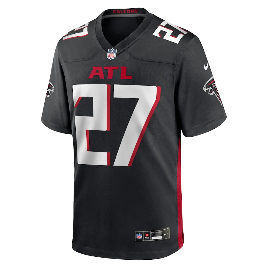 Men's Atlanta Falcons James Pearce Jr. Nike Black 2025 NFL active First Round Pick Game Player Jersey