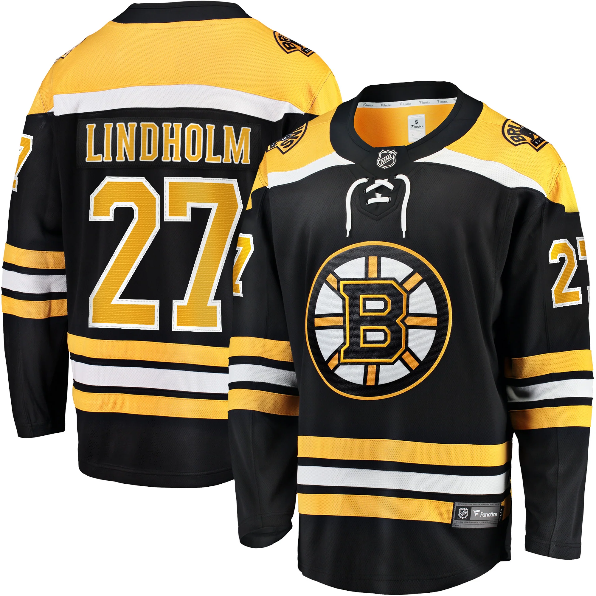 Hampus Lindholm Boston Bruins   Home Breakaway  Jersey - Black