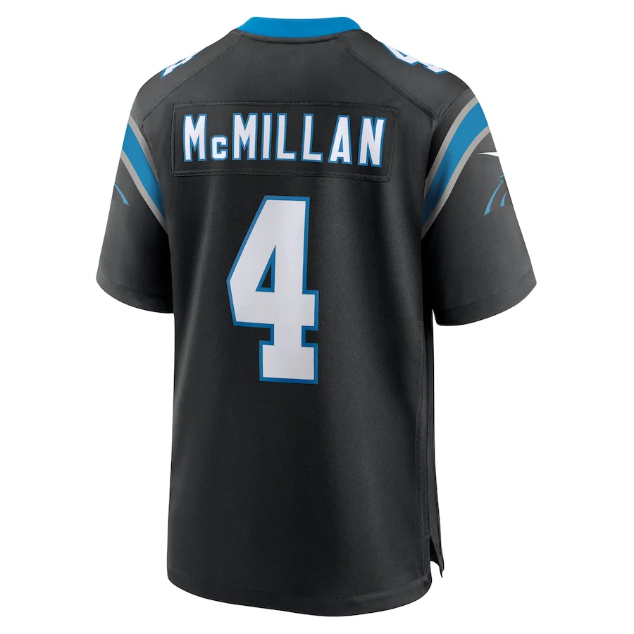 Men's Carolina Panthers Tetairoa McMillan Nike Black 2025 NFL active First Round Pick Game Jersey