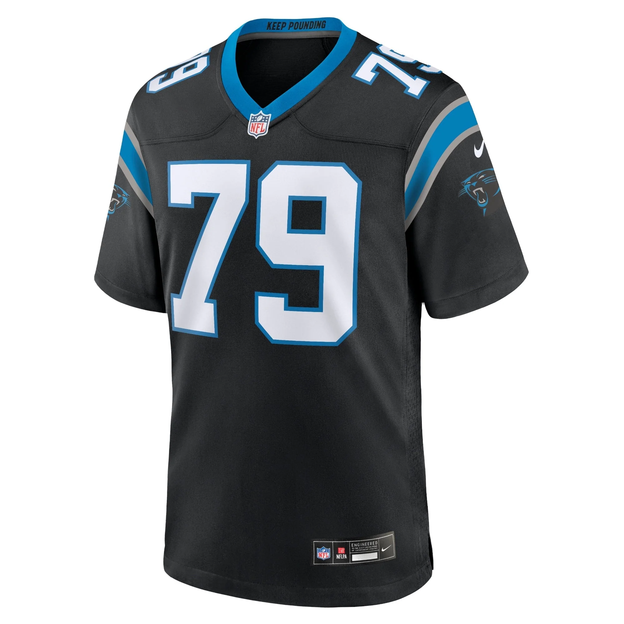 Ikem Ekwonu Carolina Panthers Nike Game Jersey - Black