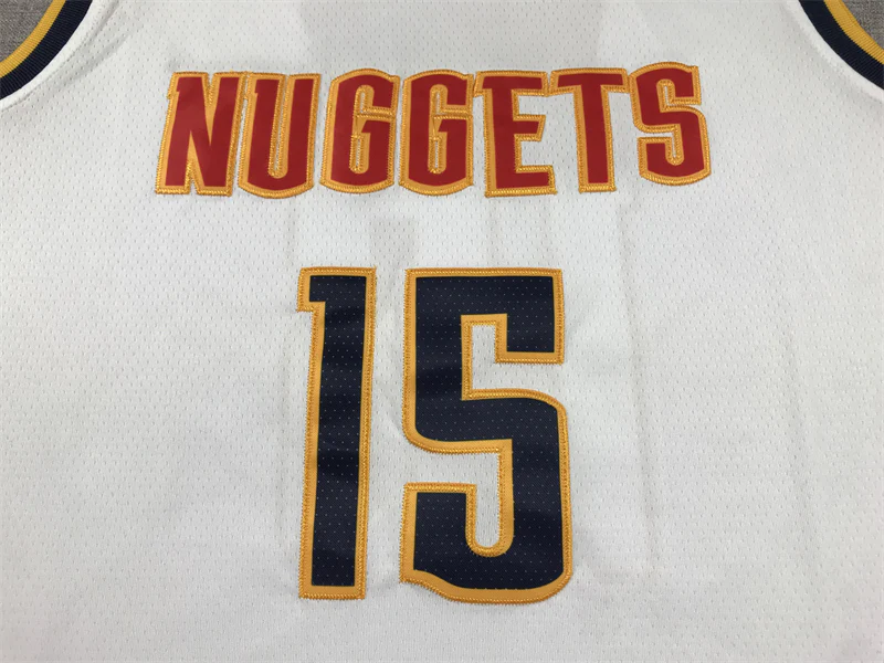 Denver Nuggets #15 White Jersey