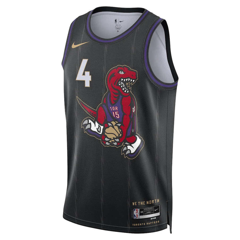 Unisex Toronto Raptors Scottie Barnes  Black 2024/25 Swingman  Jersey - City Edition