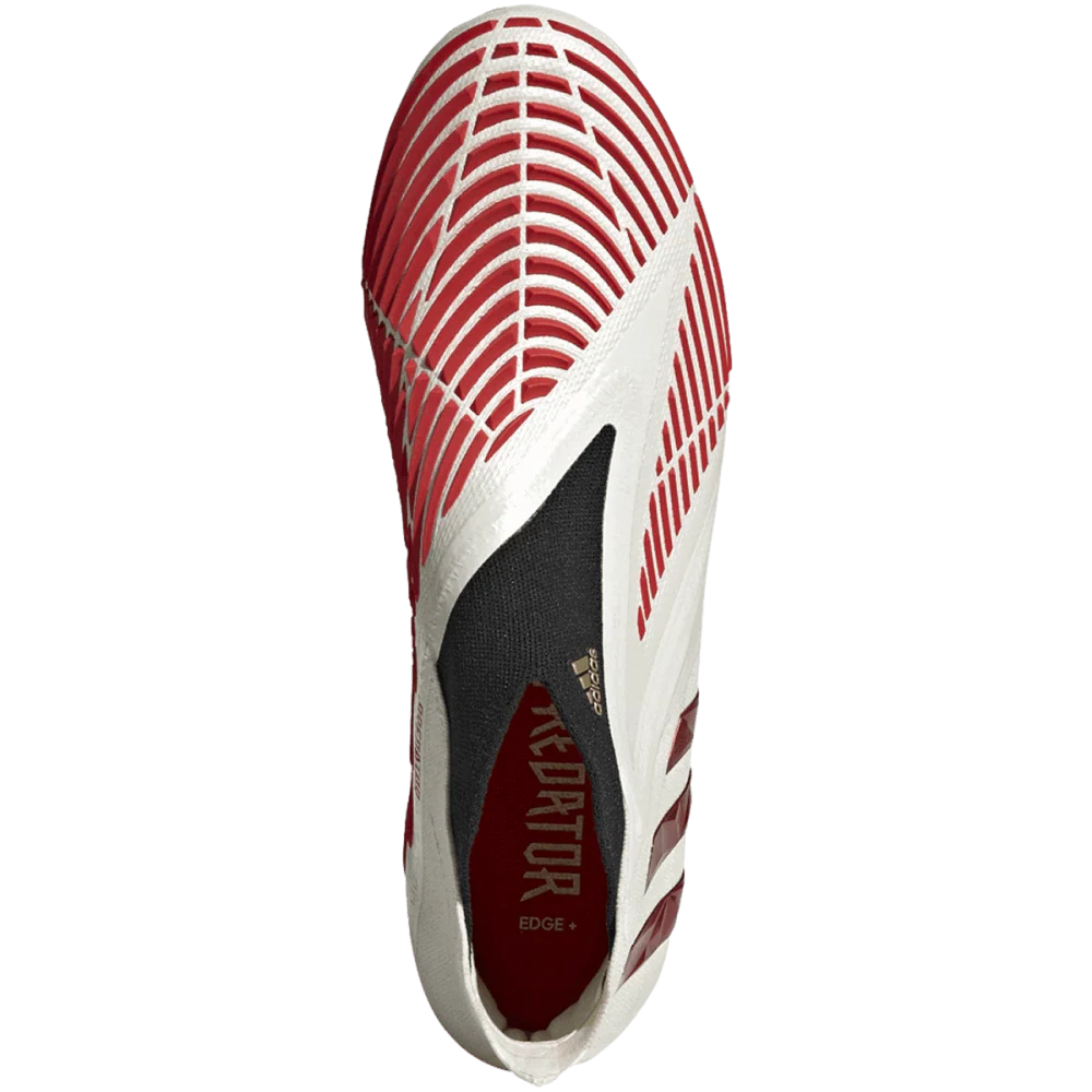 (ADID-GV7384) Adidas Predator Edge+ Firm Ground Cleats [off white/vivid red/gold met.]