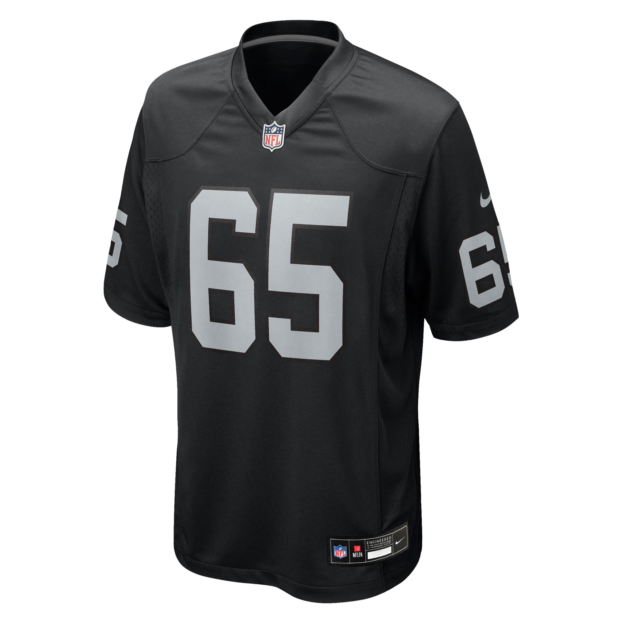 Men's Las Vegas Raiders Alex Cappa  Black Team Game Jersey