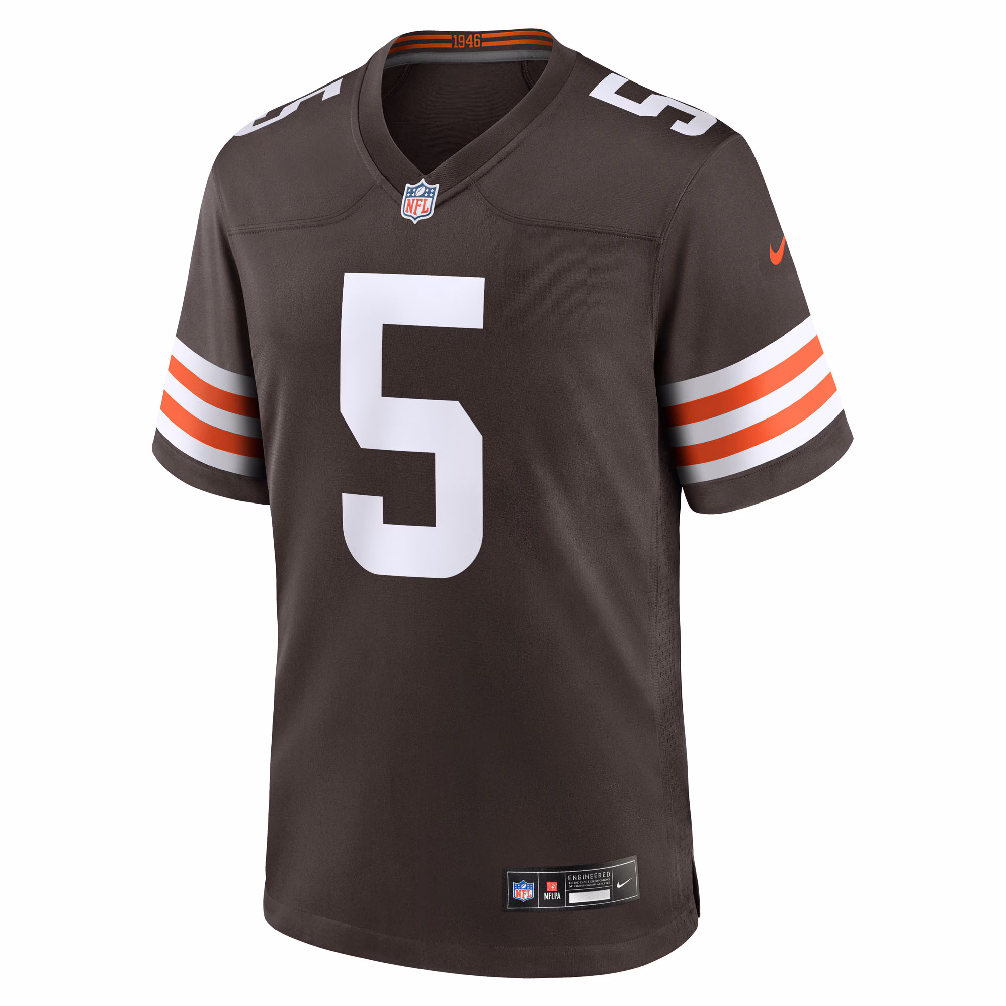 Men's Cleveland Browns Rayshawn Jenkins  Brown Team Game Jersey