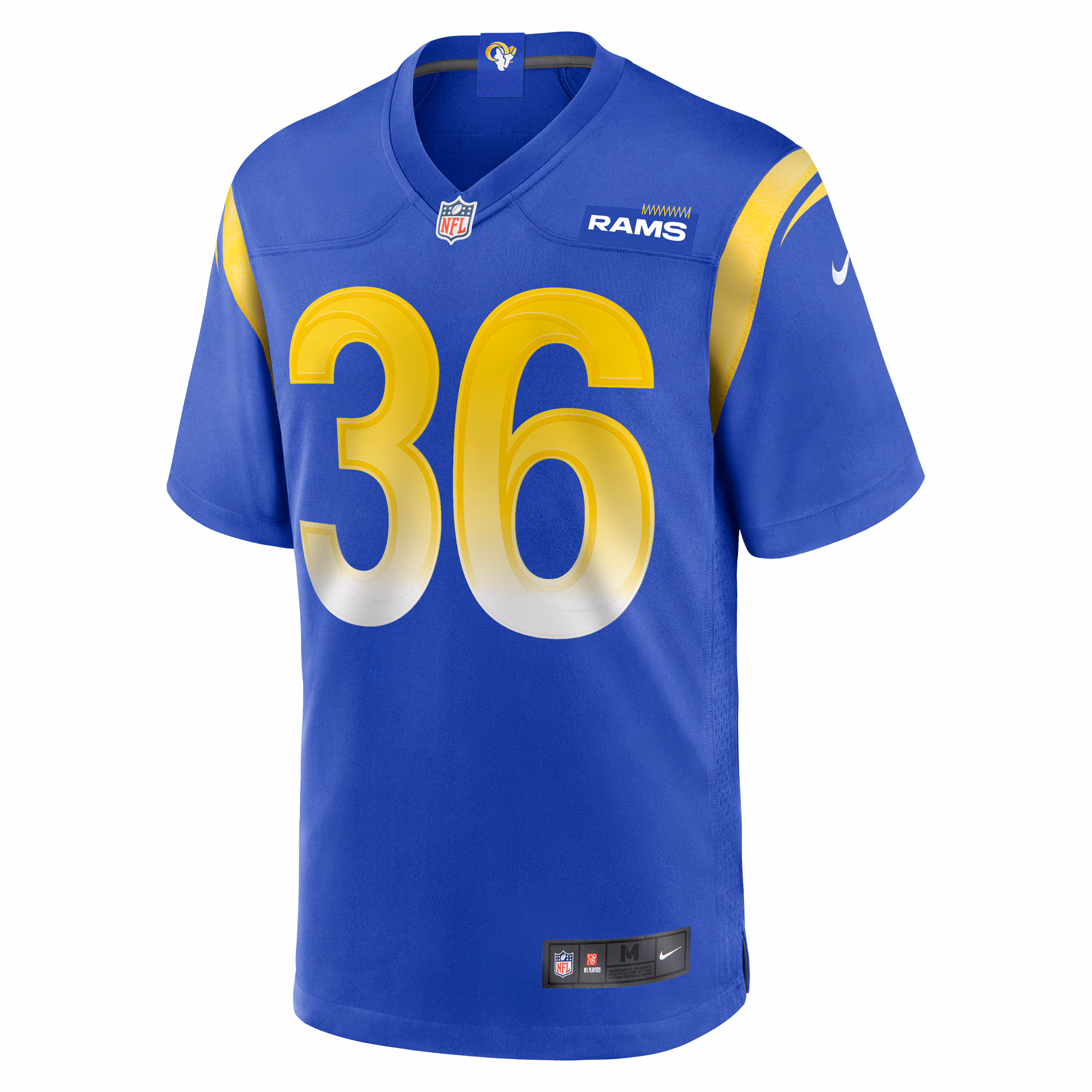 Men's Los Angeles Rams Charles Woods  Royal Game Jersey