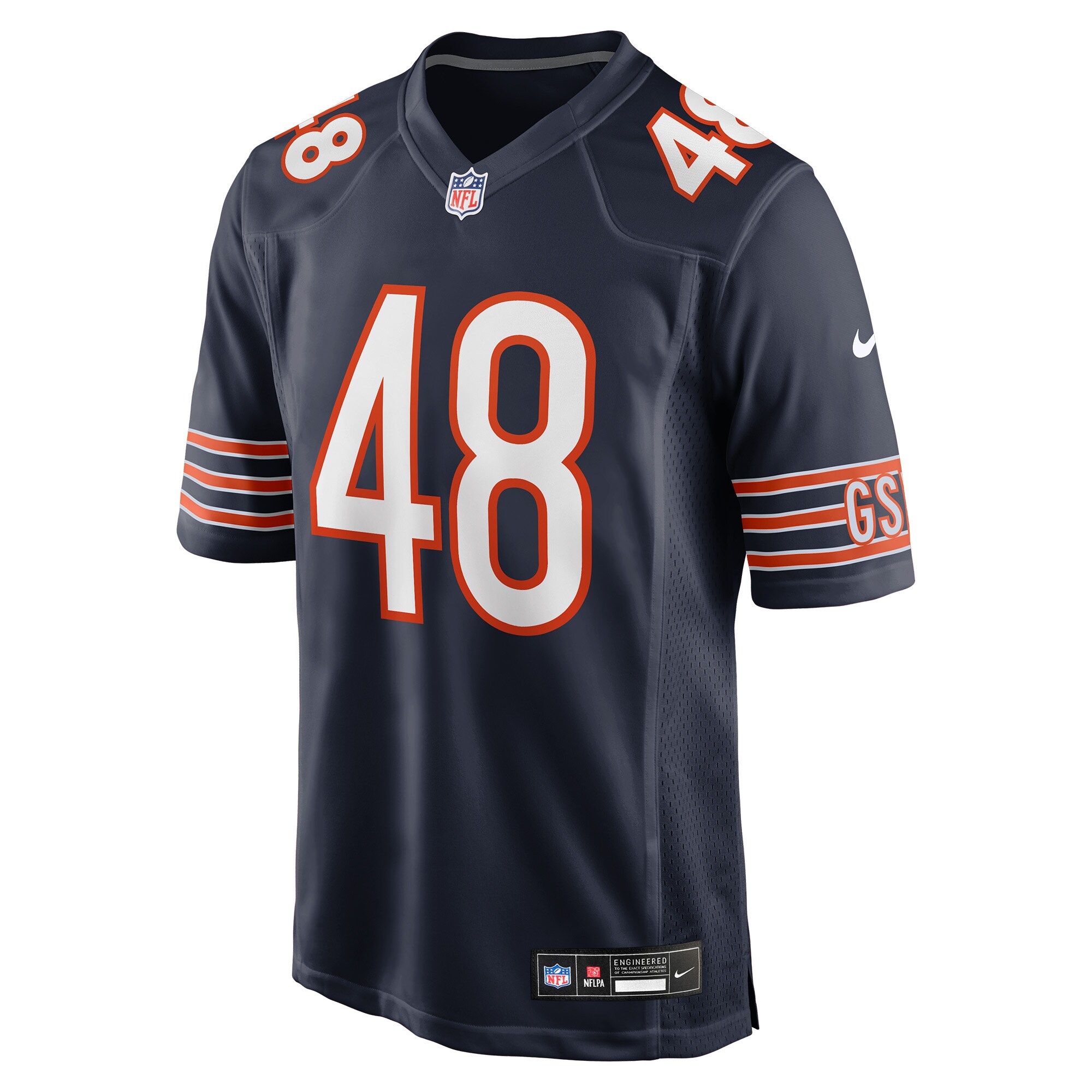 Men's Chicago Bears D'Marco Jackson  Navy Team Game Jersey