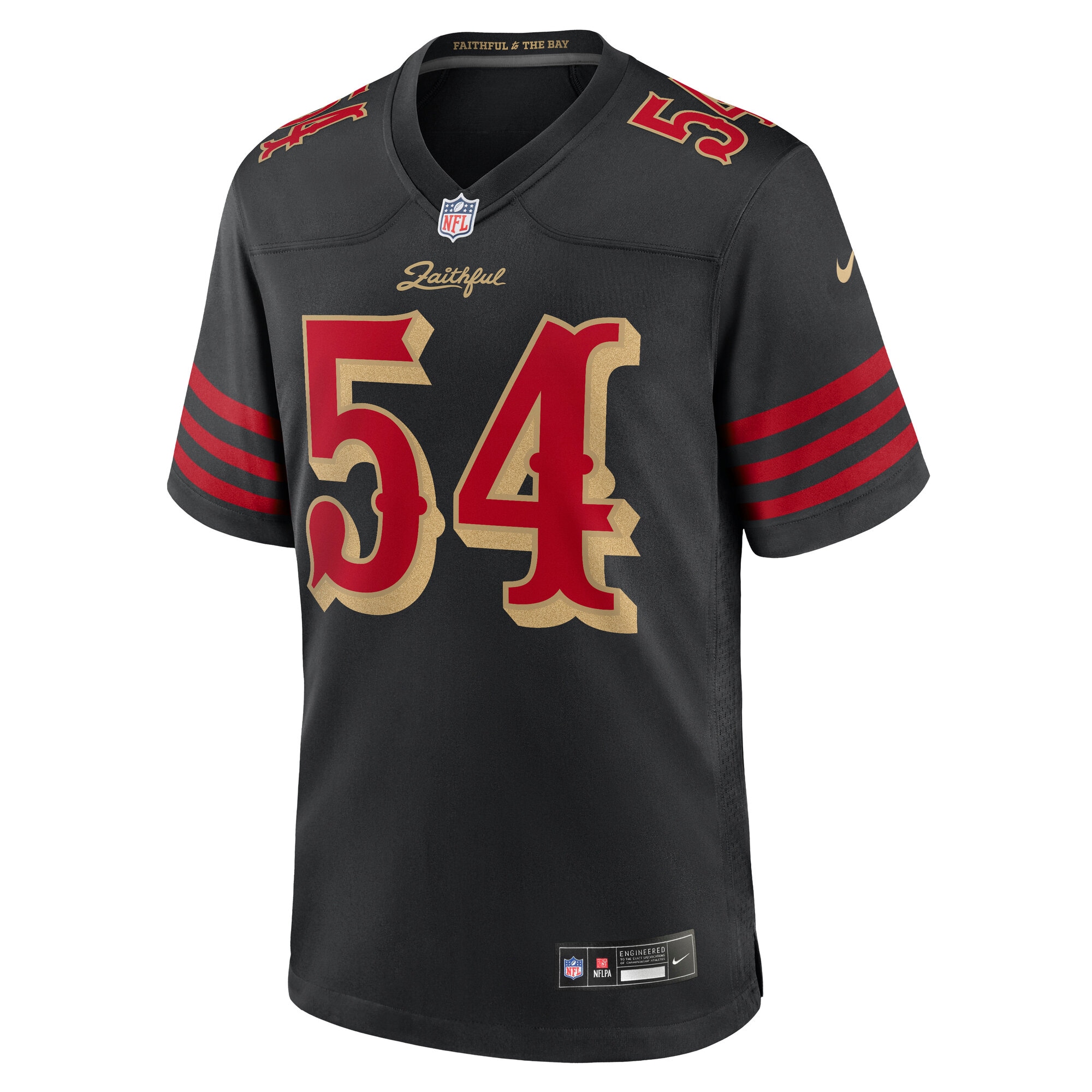 Men's San Francisco 49ers Fred Warner  Black 2025 Rivalries Collection Game Jersey