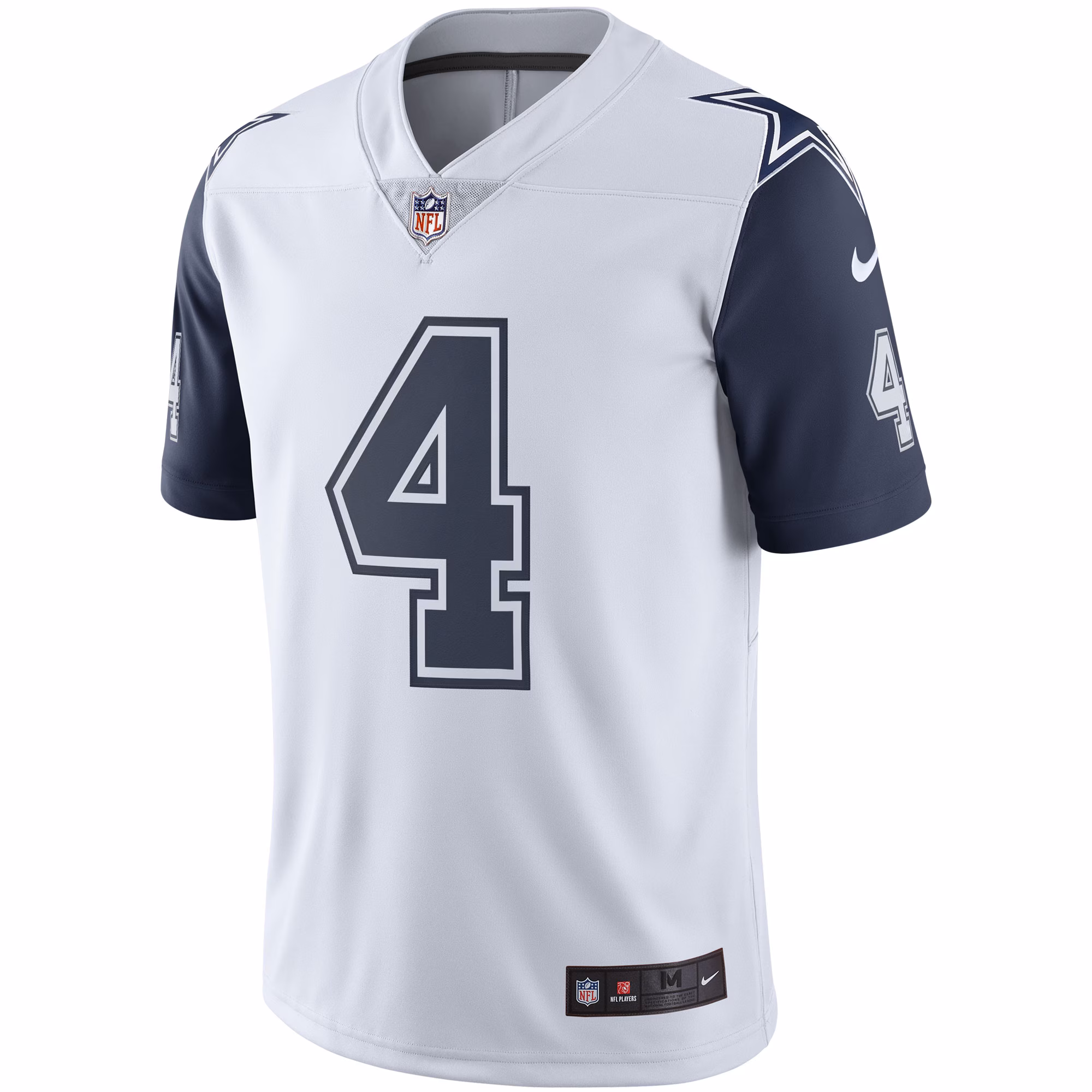 Men's Dallas Cowboys Dak Prescott White  Color Rush Vapor Limited Jersey