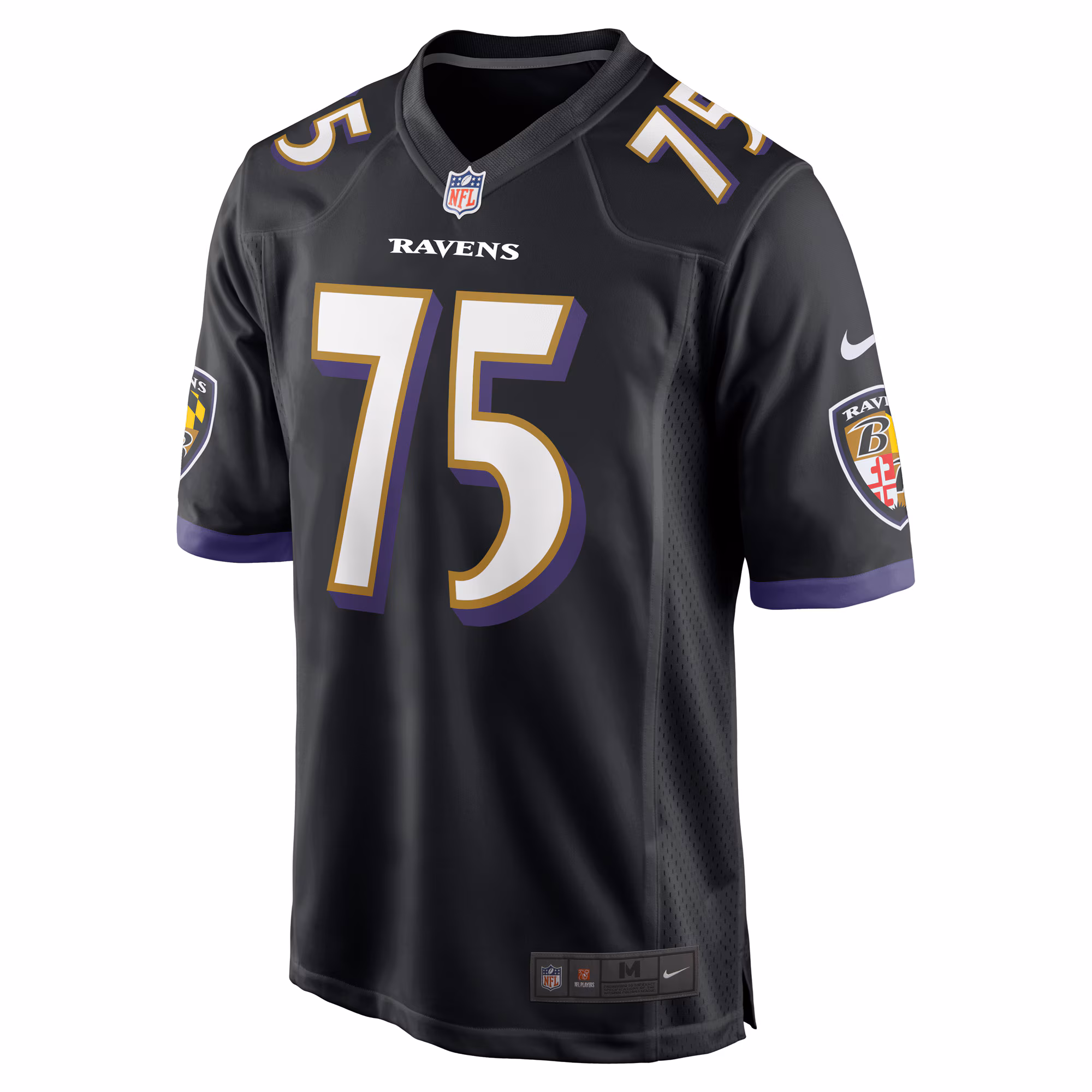 Men's Baltimore Ravens Jonathan Ogden  Black Retired Player Alternate Game Jersey