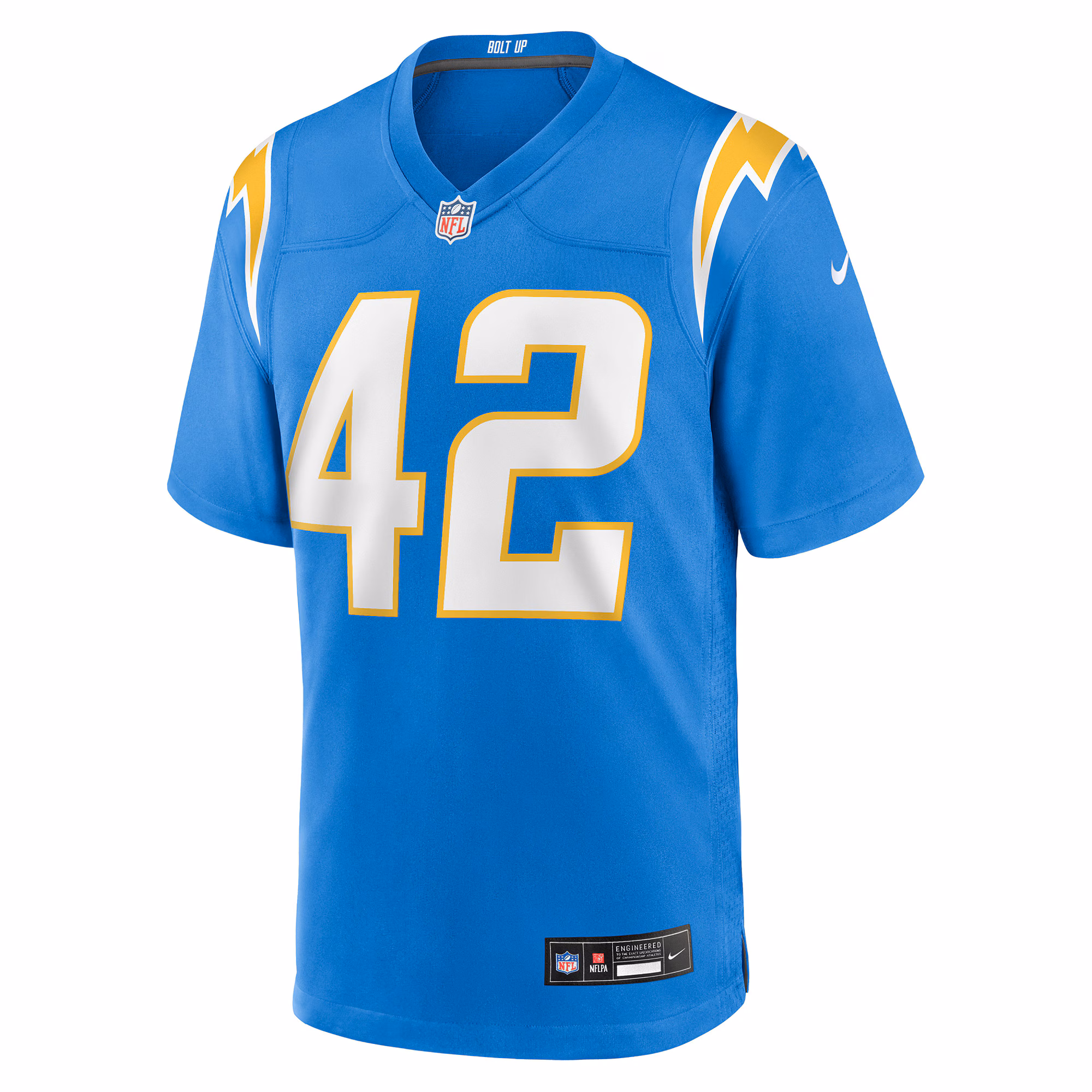 Men's Los Angeles Chargers Tucker Fisk  Powder Blue Team Game Jersey
