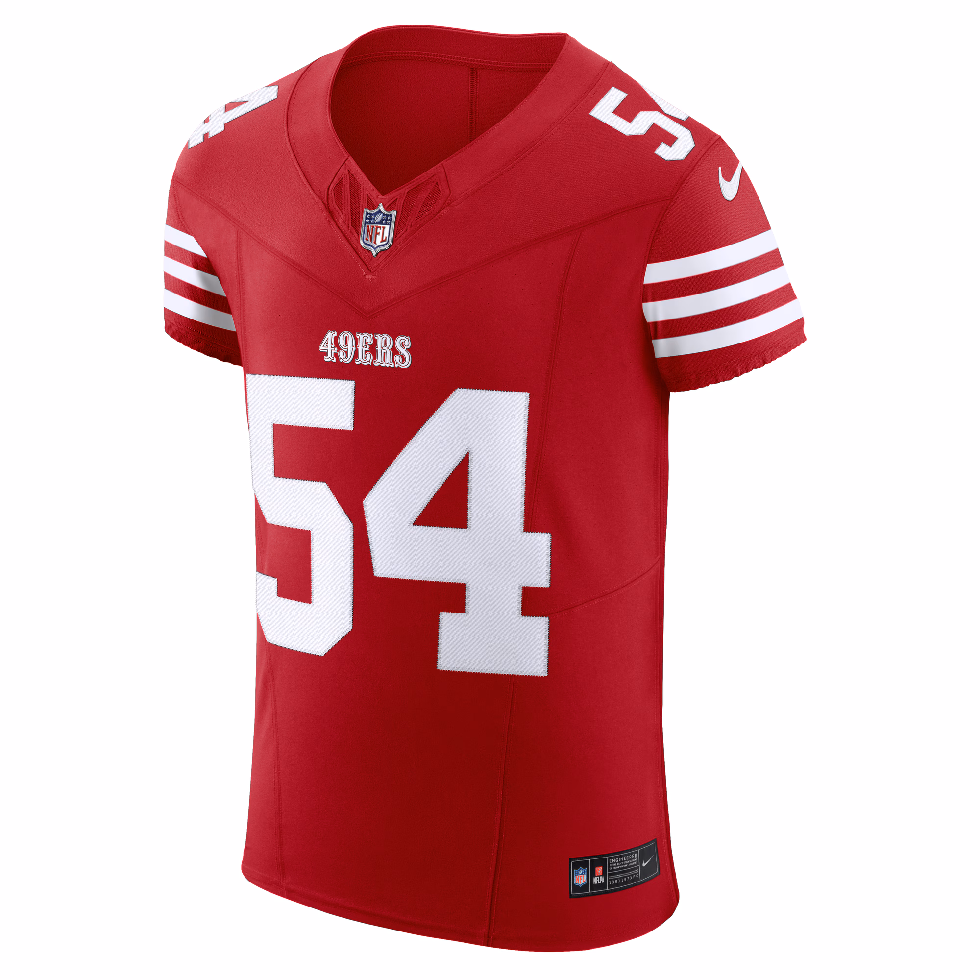 Men's San Francisco 49ers Fred Warner  Scarlet Vapor F.U.S.E. Elite Jersey