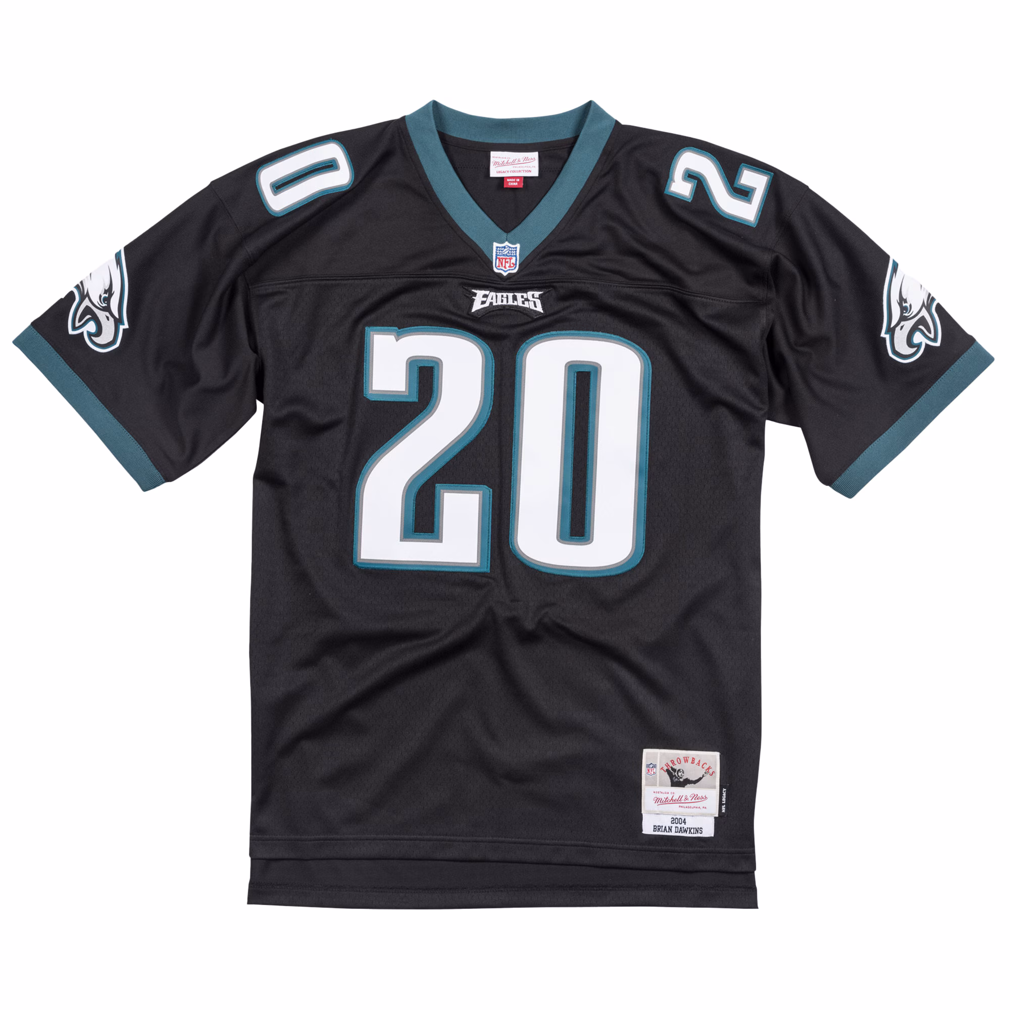 Men's Philadelphia Eagles Brian Dawkins Mitchell & Ness Black Legacy Replica Jersey