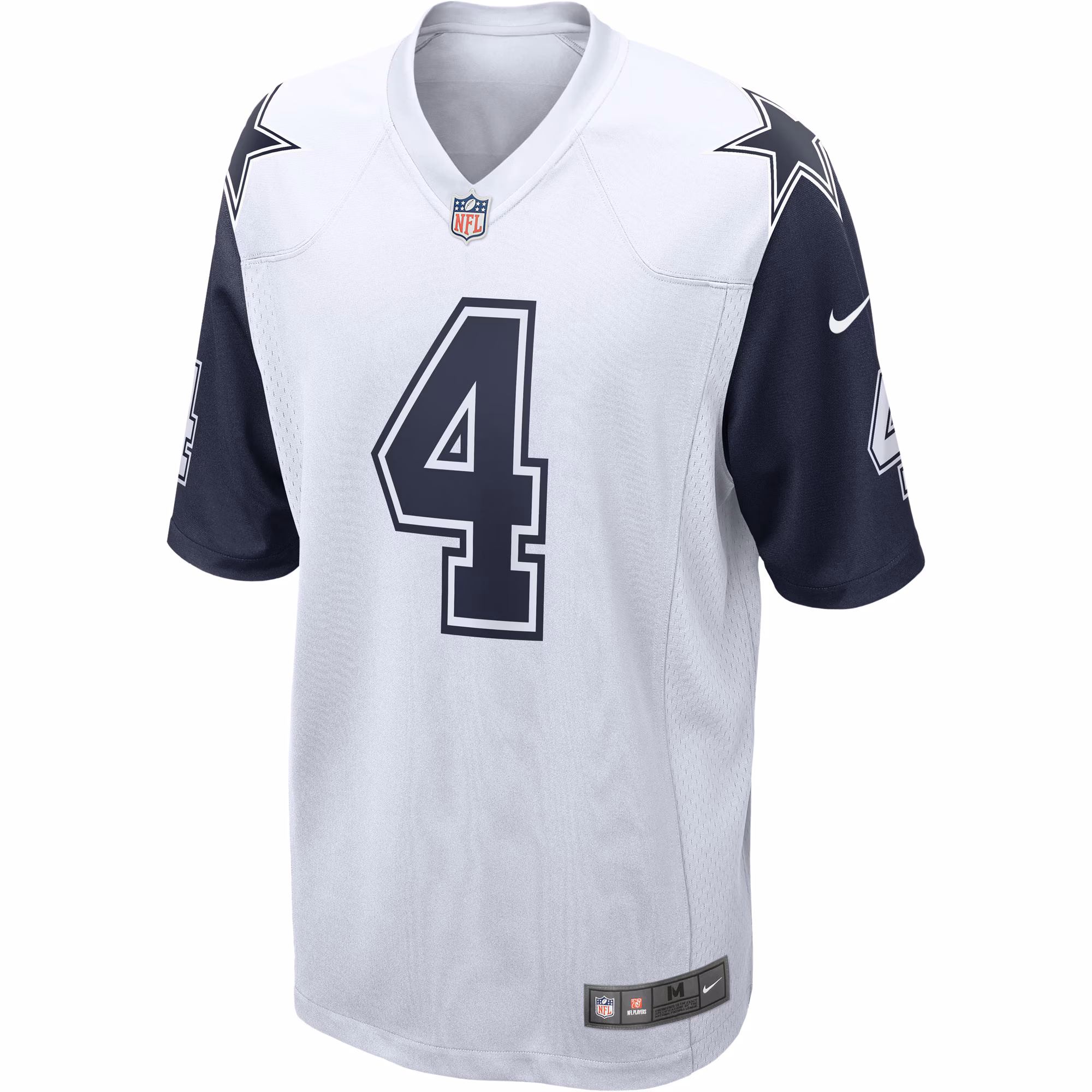 Men's Dallas Cowboys Dak Prescott  White Alternate Game Team Jersey