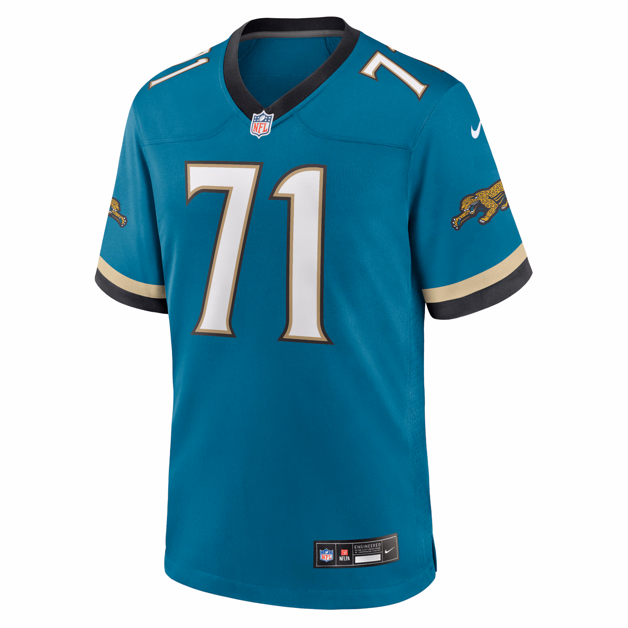 Men's Jacksonville Jaguars Tony Boselli  Teal Prowler Throwback Retired Player Game Jersey
