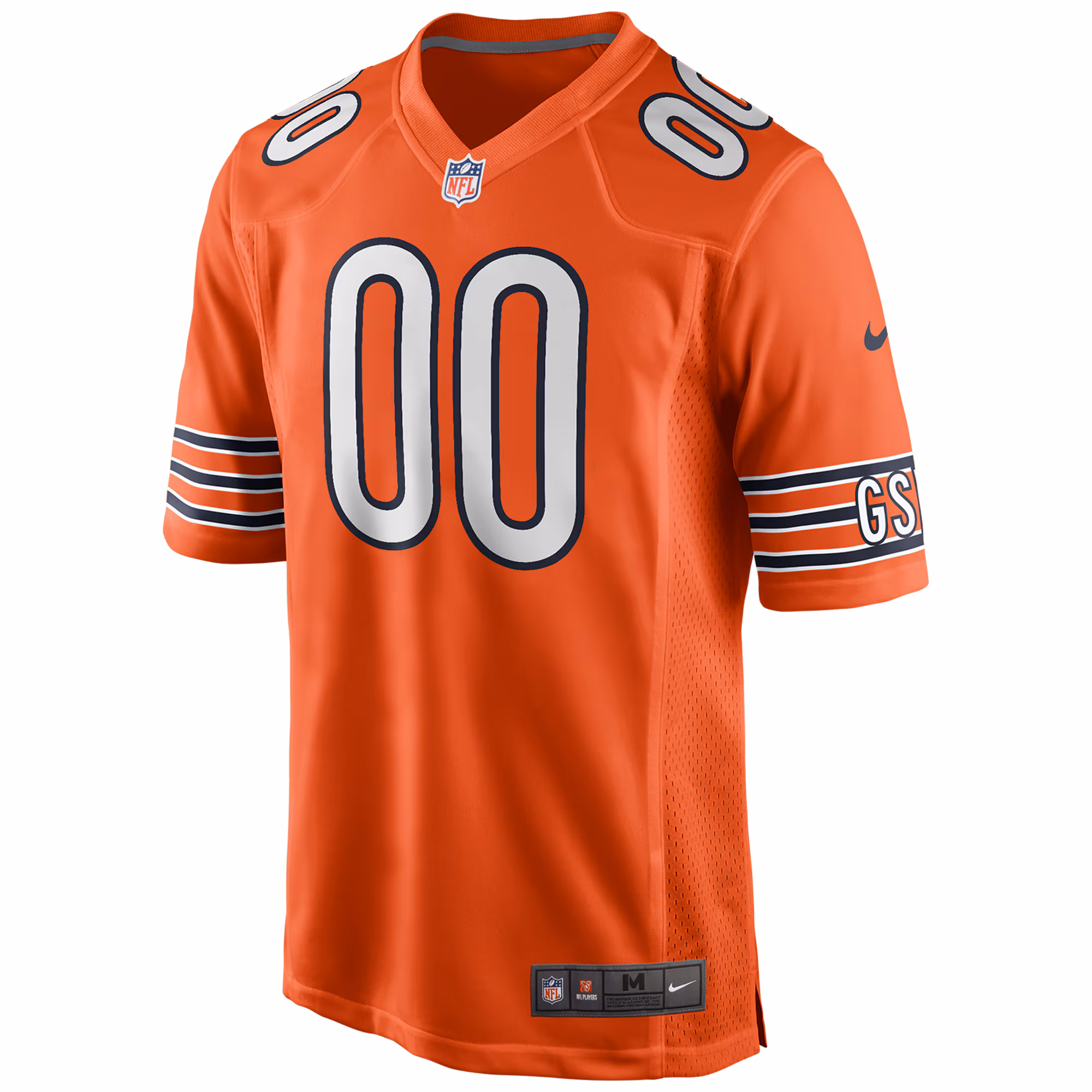 Men's Chicago Bears  Orange Alternate Custom Game Jersey