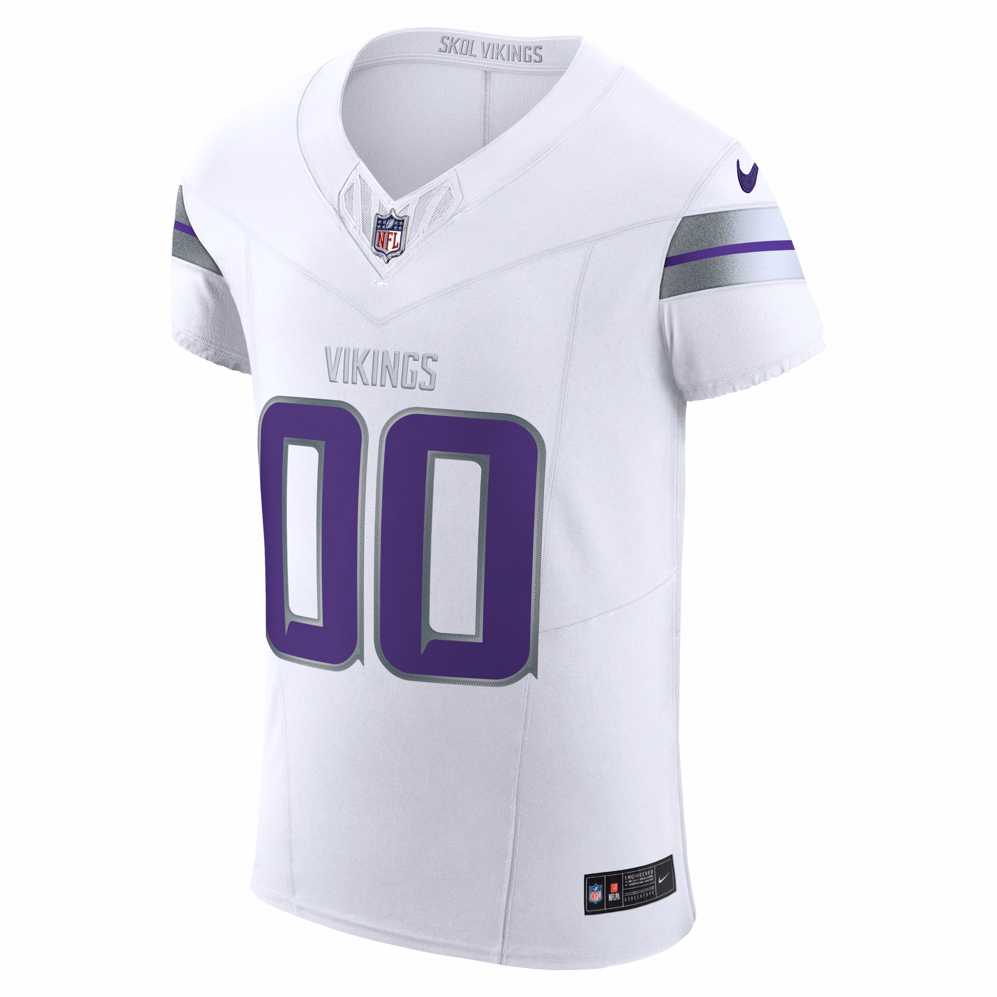 Men's Minnesota Vikings  White Vapor F.U.S.E. Elite Custom Jersey