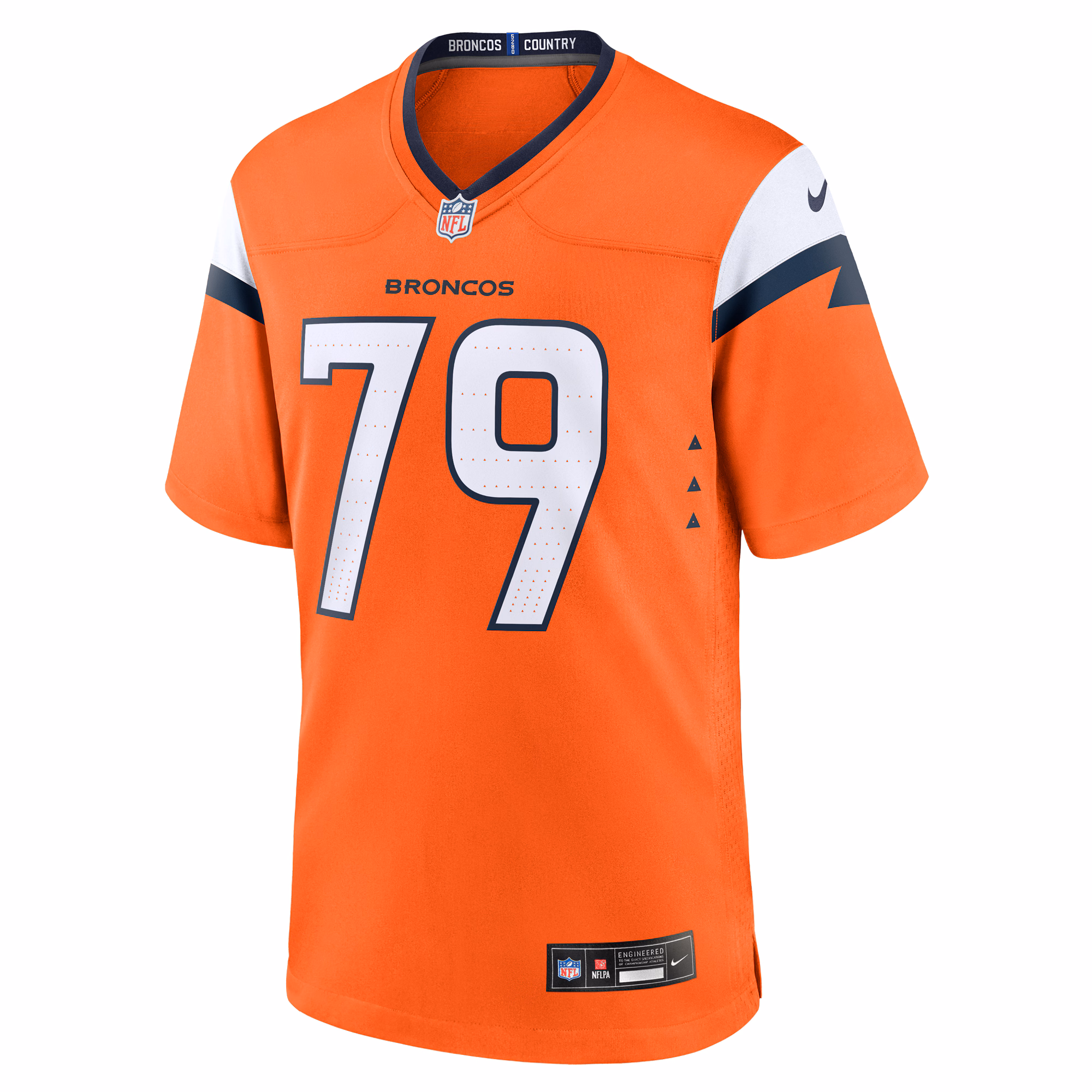 Men's Denver Broncos Matt Peart  Orange Team Game Jersey