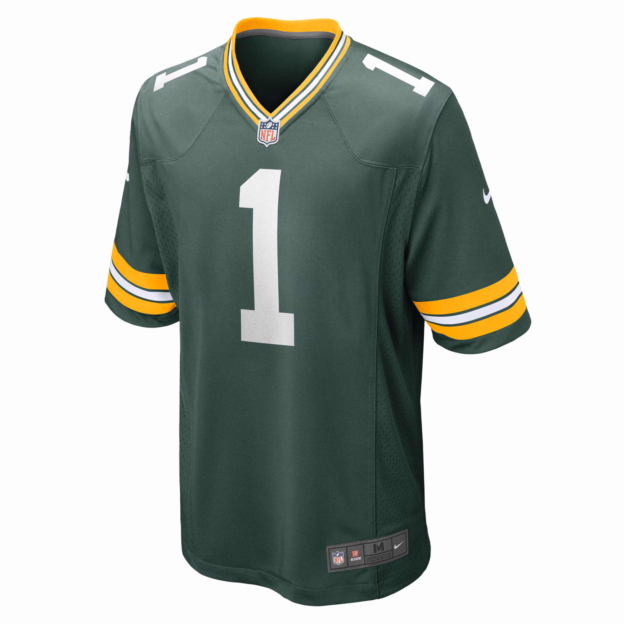 Men's Green Bay Packers Number 1 Groom  Green Game Jersey