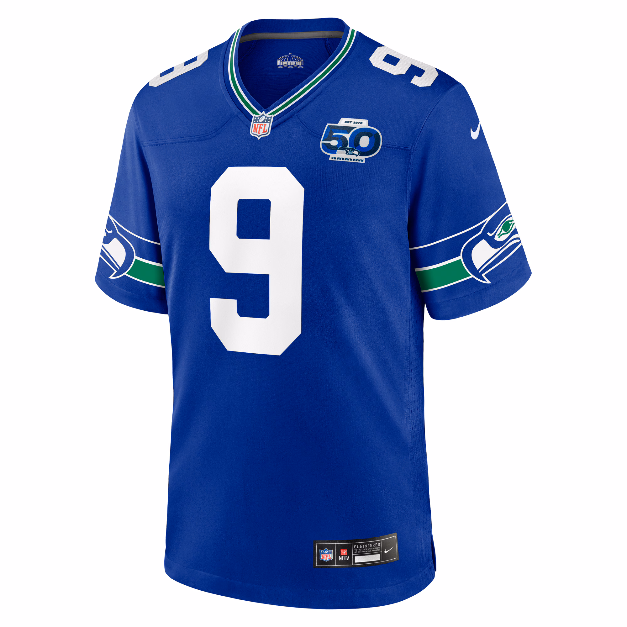 Men's Seattle Seahawks Kenneth Walker III  Royal Alternate 50th Season Game Jersey